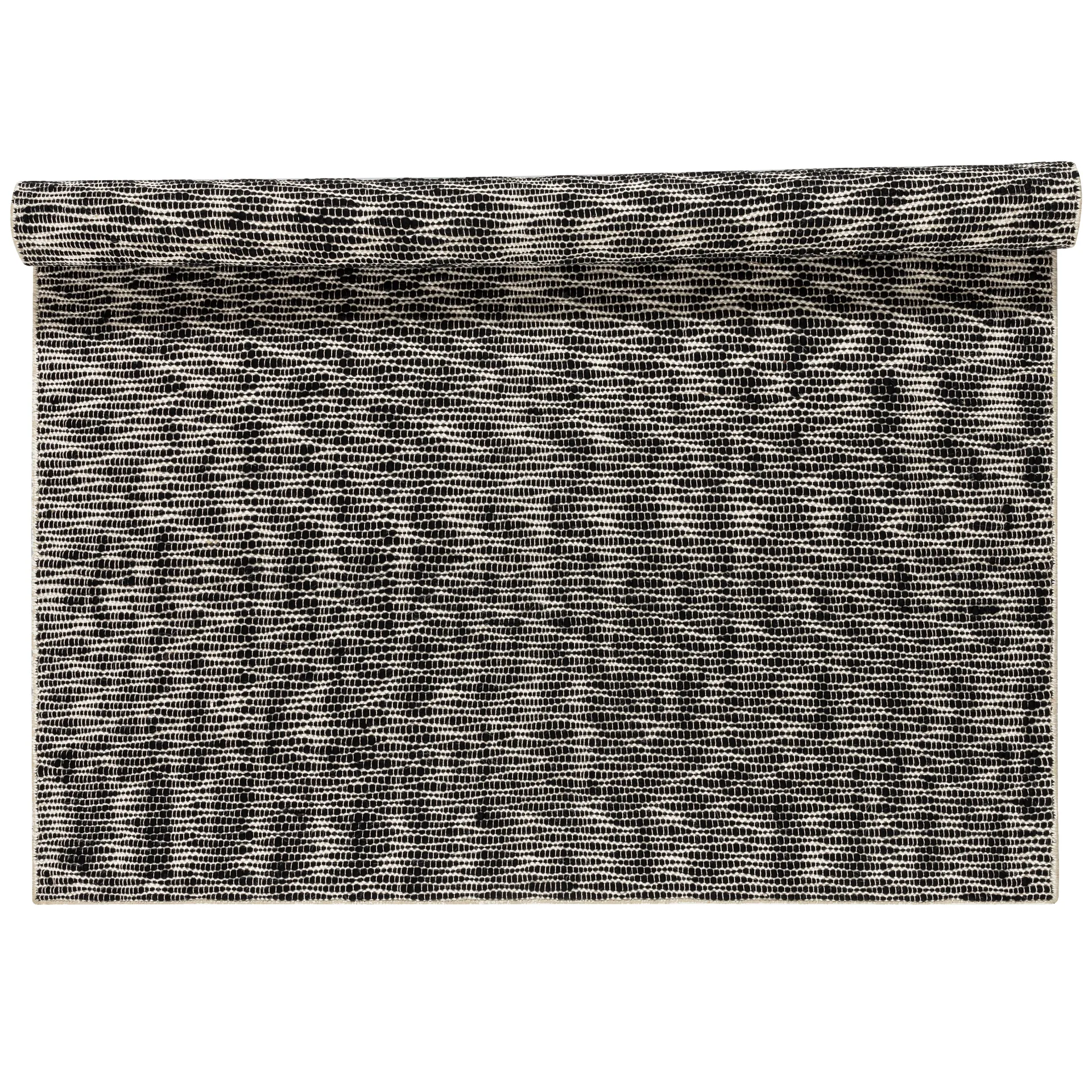Tapis en laine Pebble noir, 170x240 cm Scandi Living
