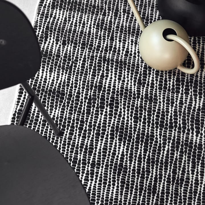 Tapis en laine Pebble noir - 80x240 cm - Scandi Living