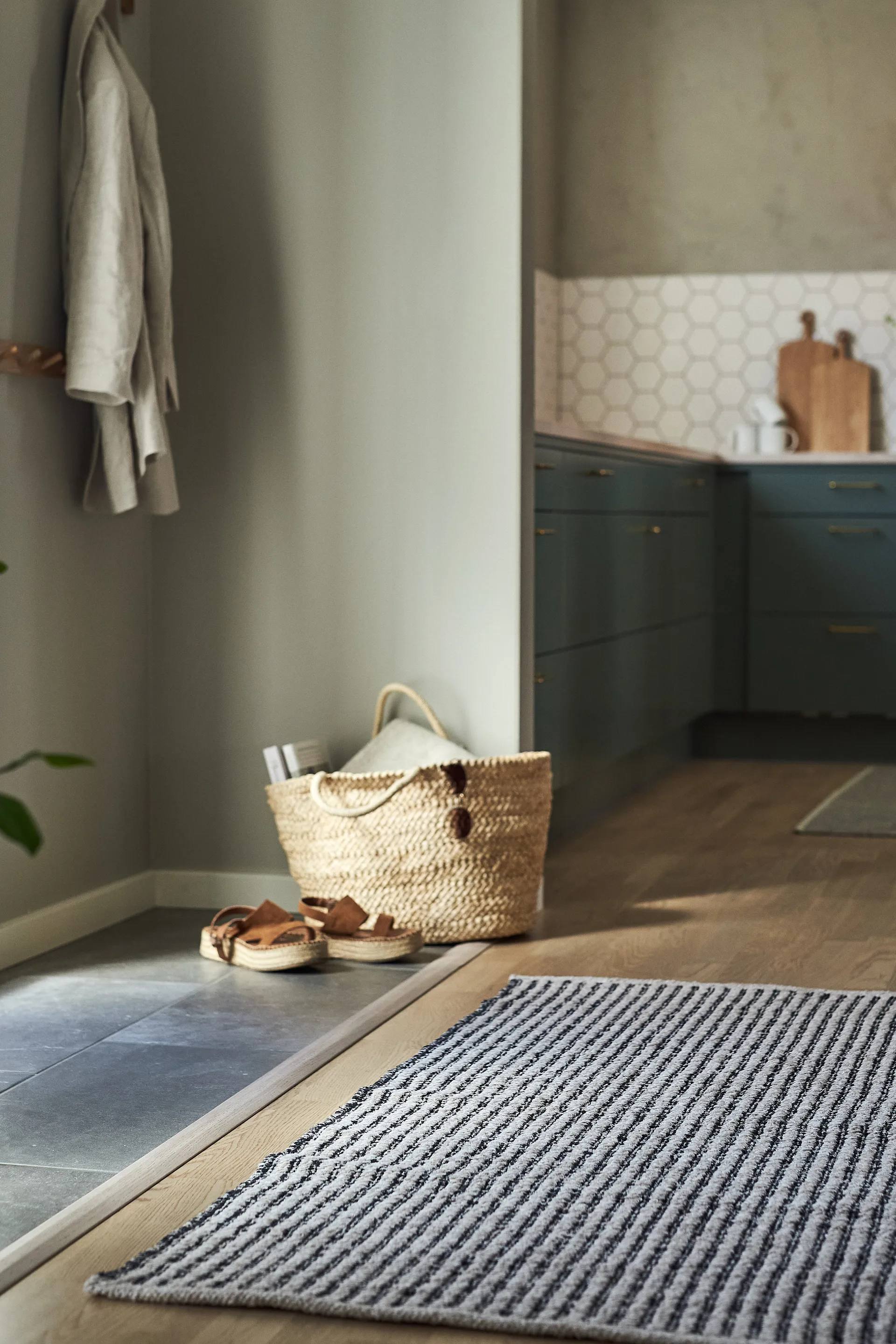 Tapis Harvest beige-noir, 70x200cm Scandi Living