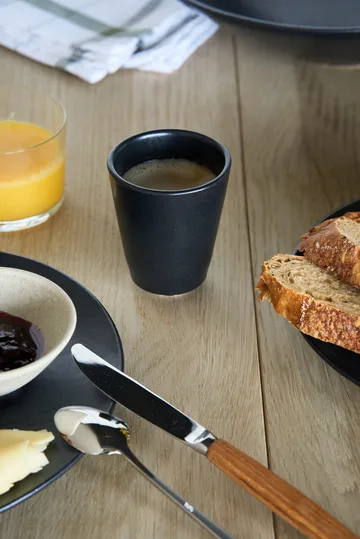 Tasse à capuccino Terra - Noir en grès, 14,5 cl - Scandi Living