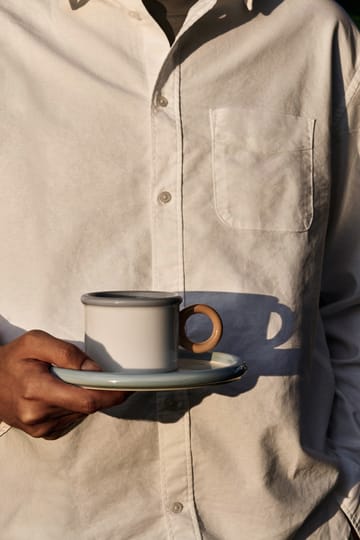 Tasse Chunky avec soucoupe - Bleu-gris - Scandi Living