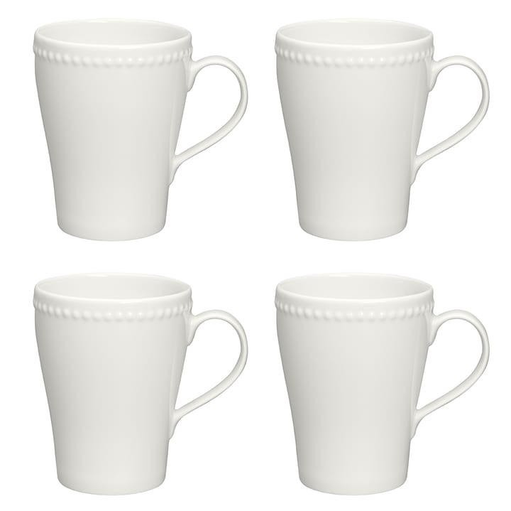 Tasse Dots 35cl Lot de 4 - blanc - Scandi Living