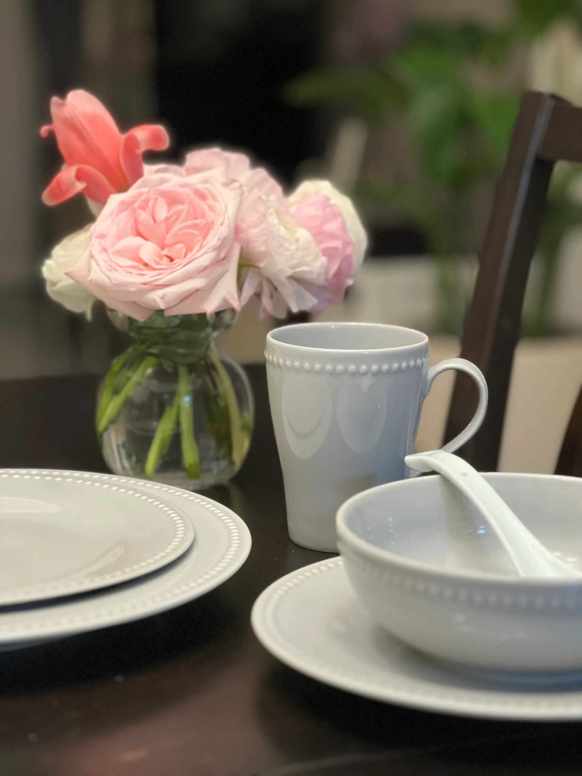 Tasse Dots 35cl Lot de 4, Gris Scandi Living