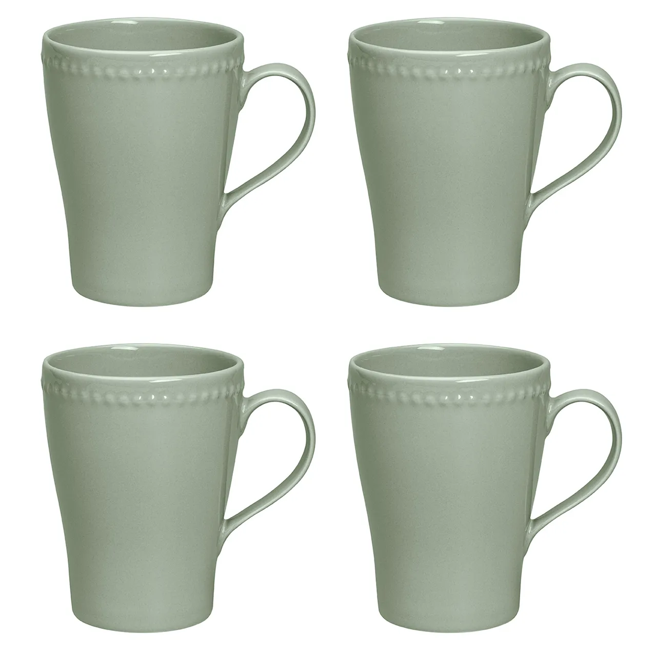 Tasse Dots 35cl Lot de 4, Vert Scandi Living