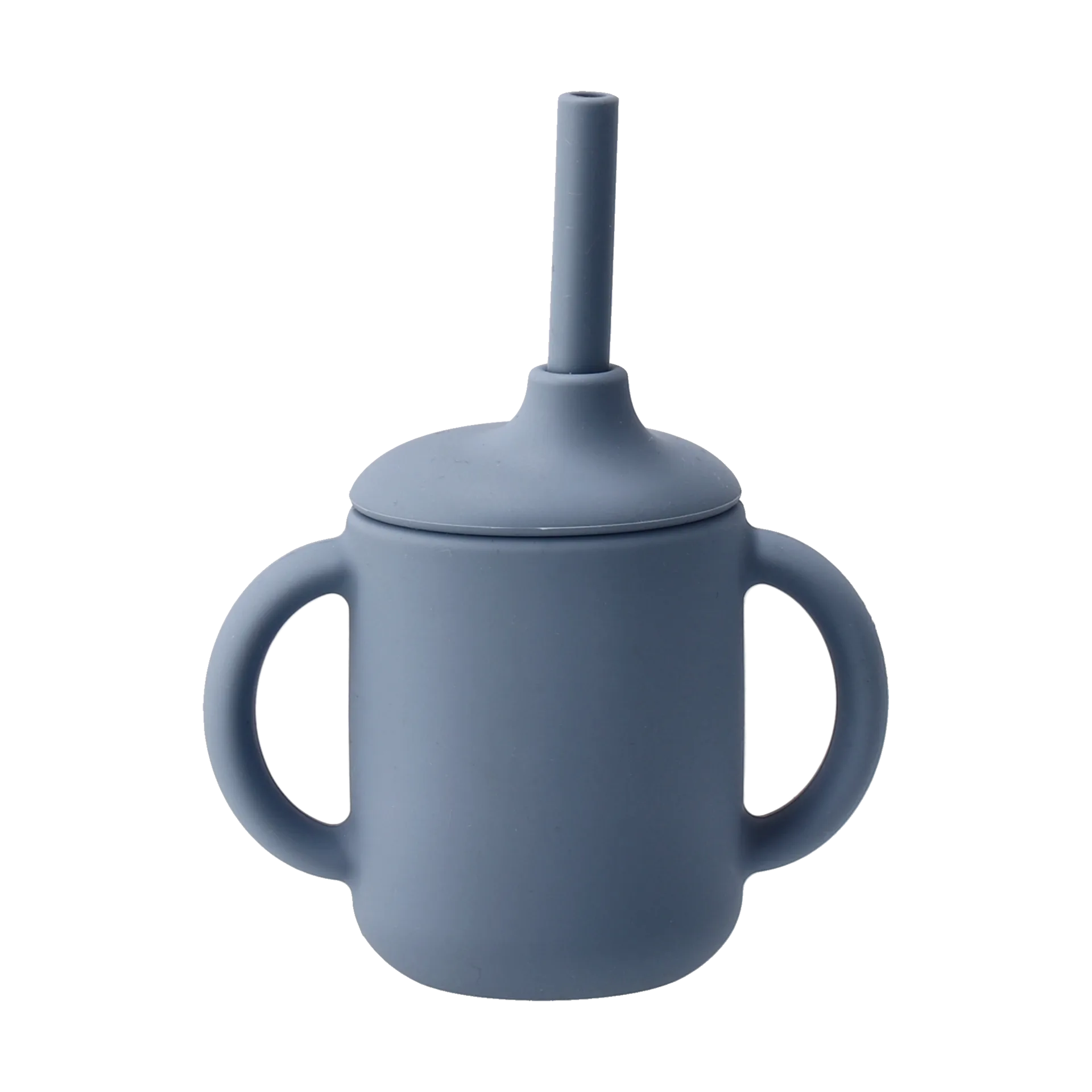 Tasse Idun avec paille en silicone 120 ml, Bleu Scandi Living