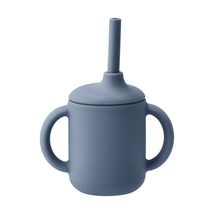 Tasse Idun avec paille en silicone 120 ml - Bleu - Scandi Living