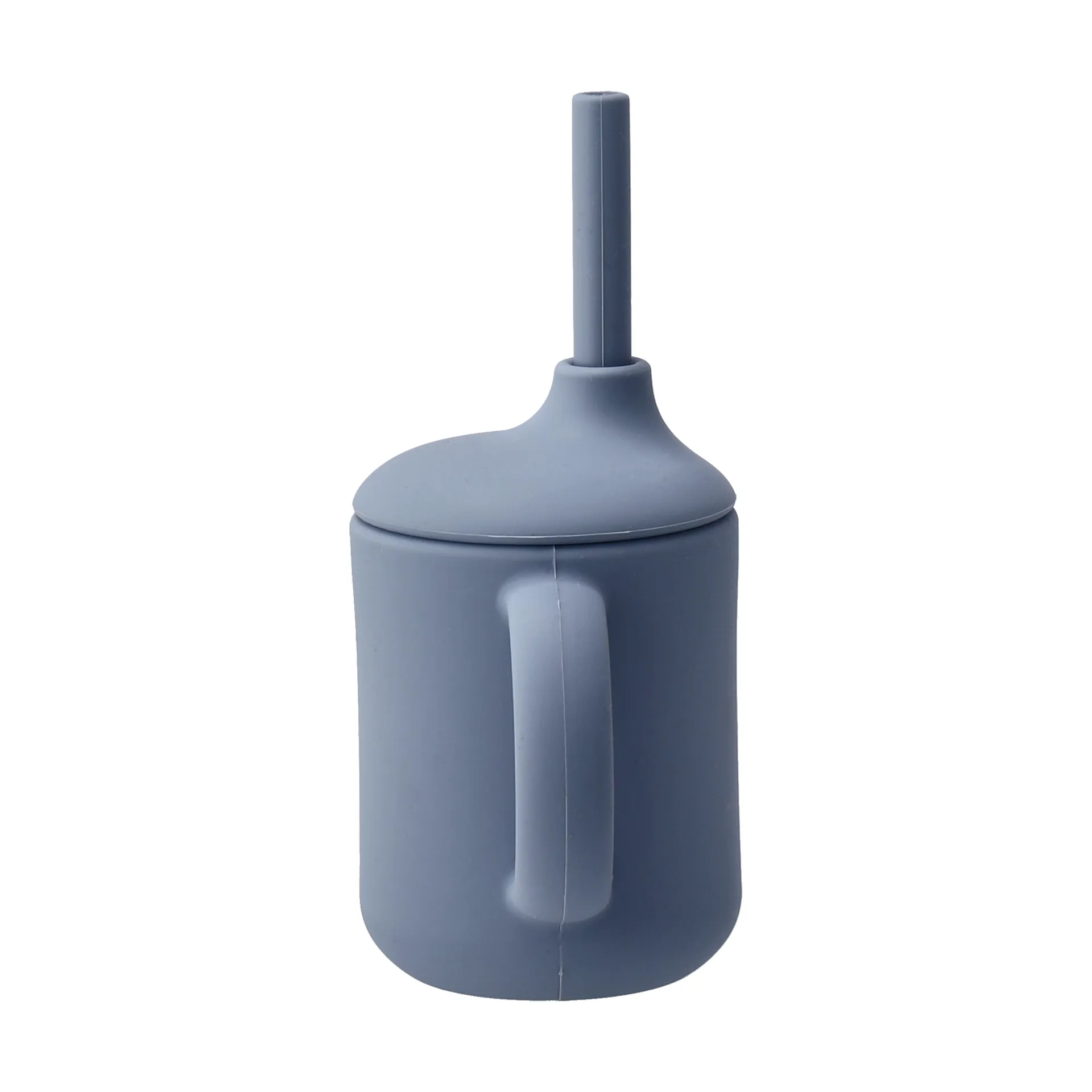 Tasse Idun avec paille en silicone 120 ml, Bleu Scandi Living