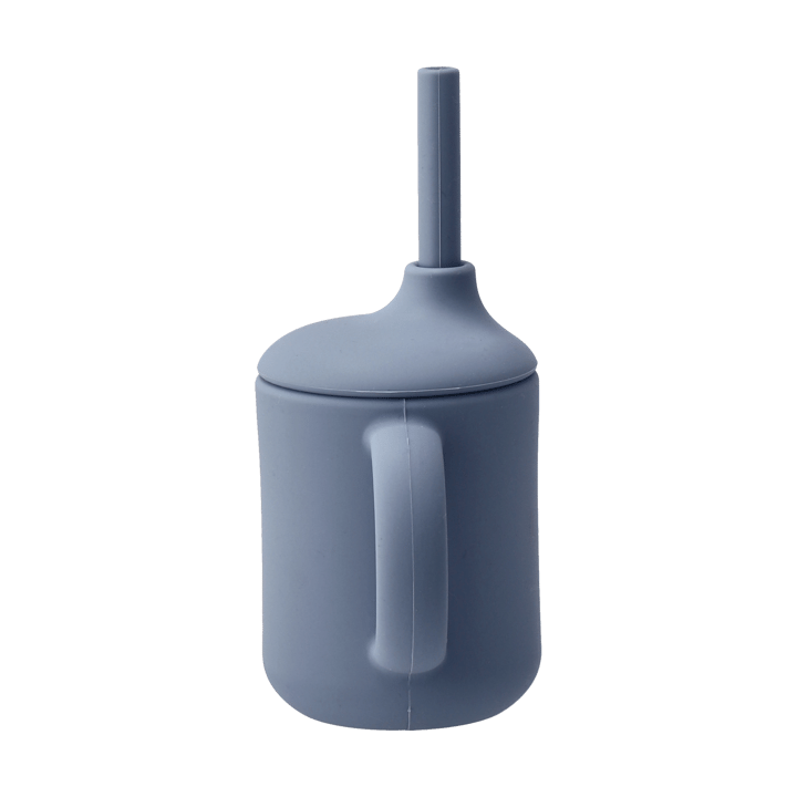 Tasse Idun avec paille en silicone 120 ml, Bleu Scandi Living