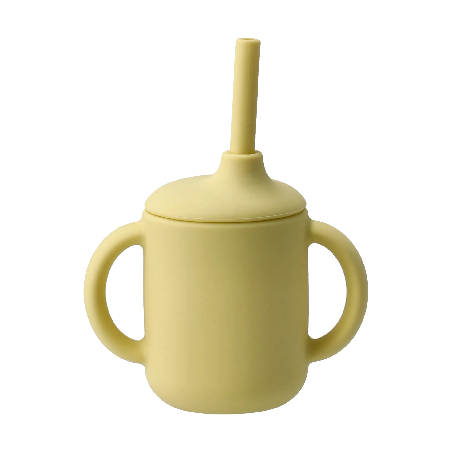 Tasse Idun avec paille en silicone 120 ml, Citron Scandi Living