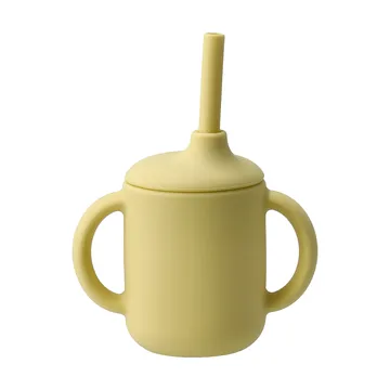 Tasse Idun avec paille en silicone 120 ml - Citron - Scandi Living