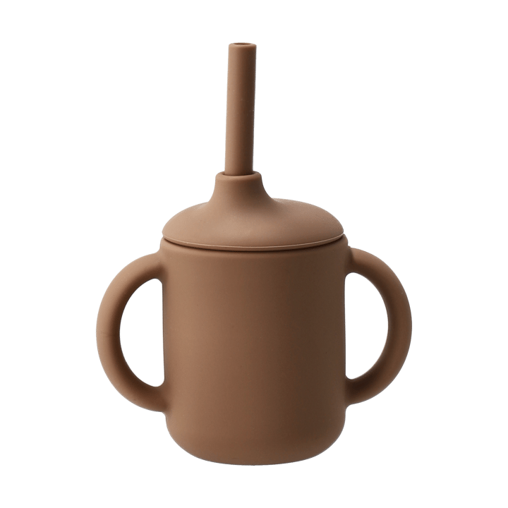 Tasse Idun avec paille en silicone 120 ml - Noisette - Scandi Living