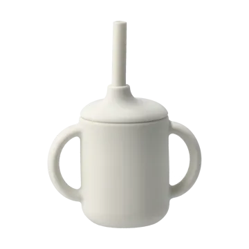 Tasse Idun avec paille en silicone 120 ml - Vanille - Scandi Living