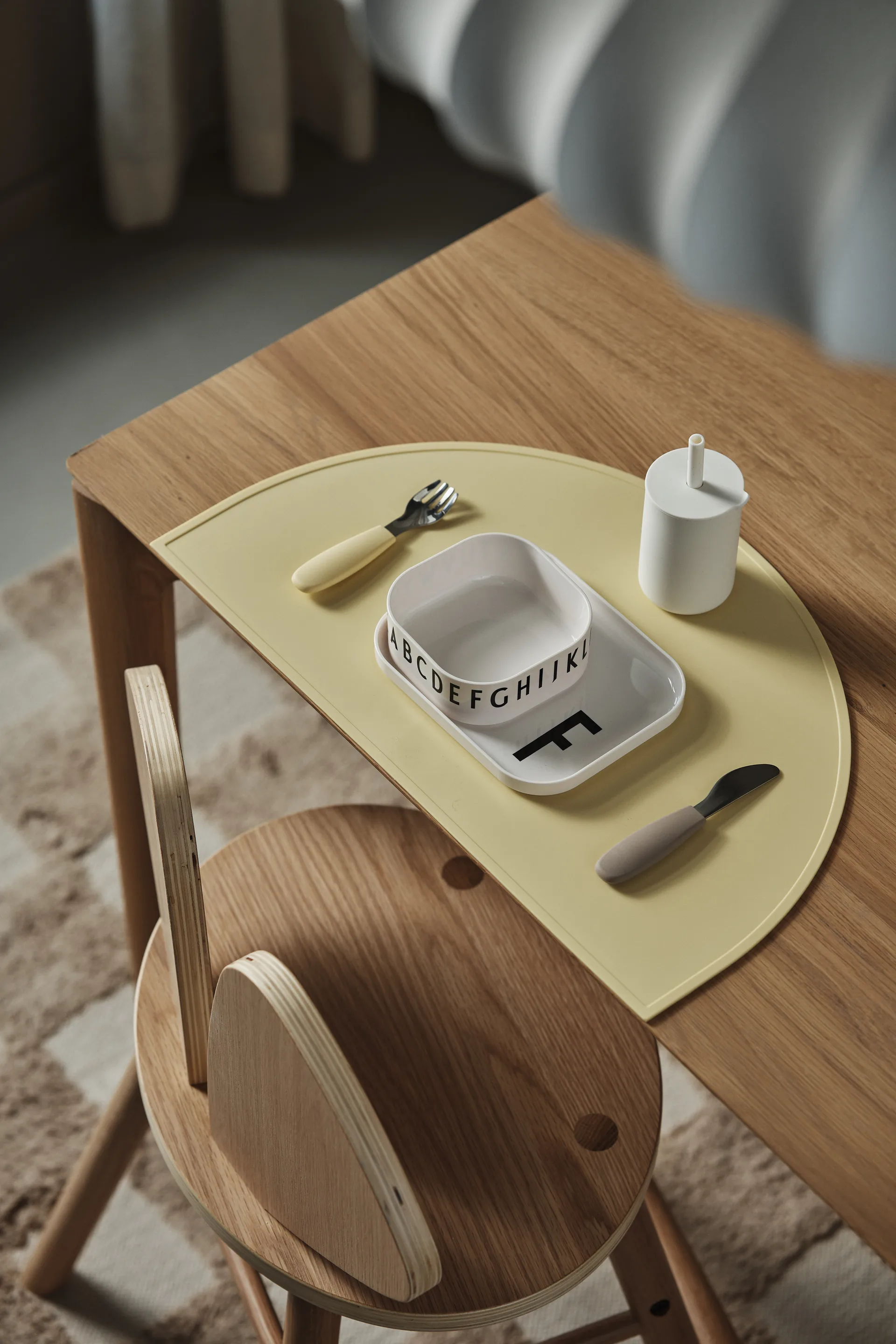 Tasse Idun avec paille en silicone 120 ml, Vanille Scandi Living