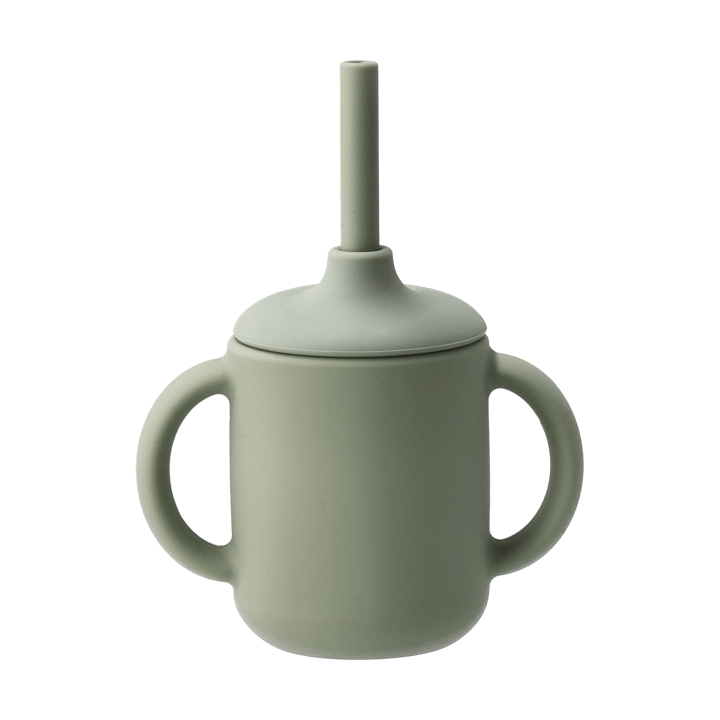 Tasse Idun avec paille en silicone 120 ml - Vert - Scandi Living