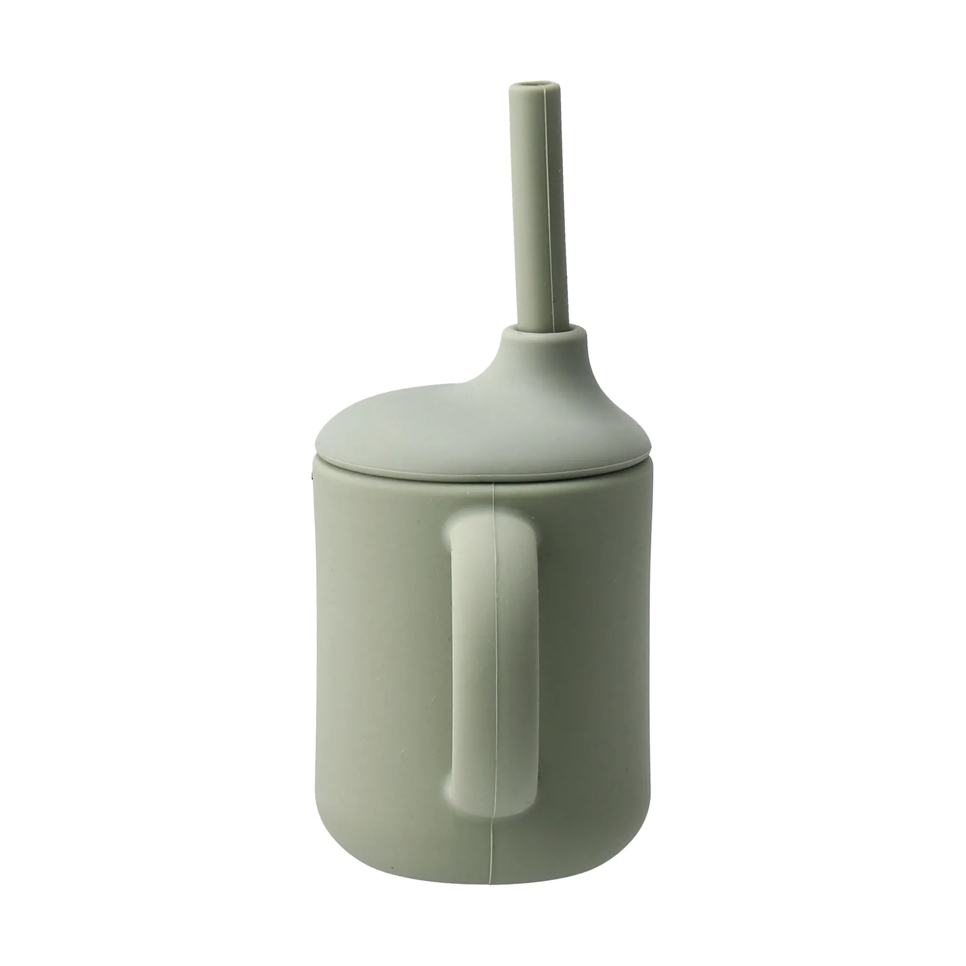 Tasse Idun avec paille en silicone 120 ml, Vert Scandi Living