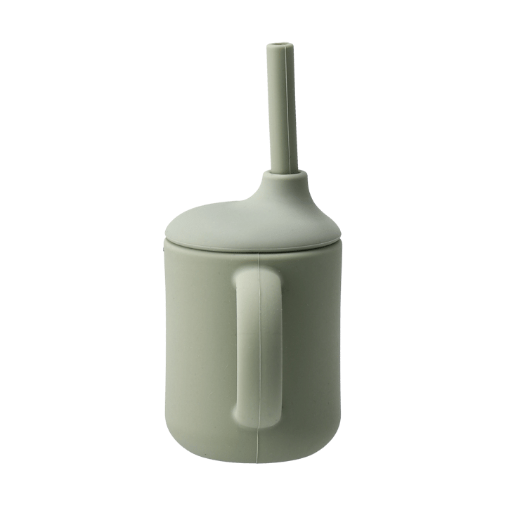 Tasse Idun avec paille en silicone 120 ml, Vert Scandi Living
