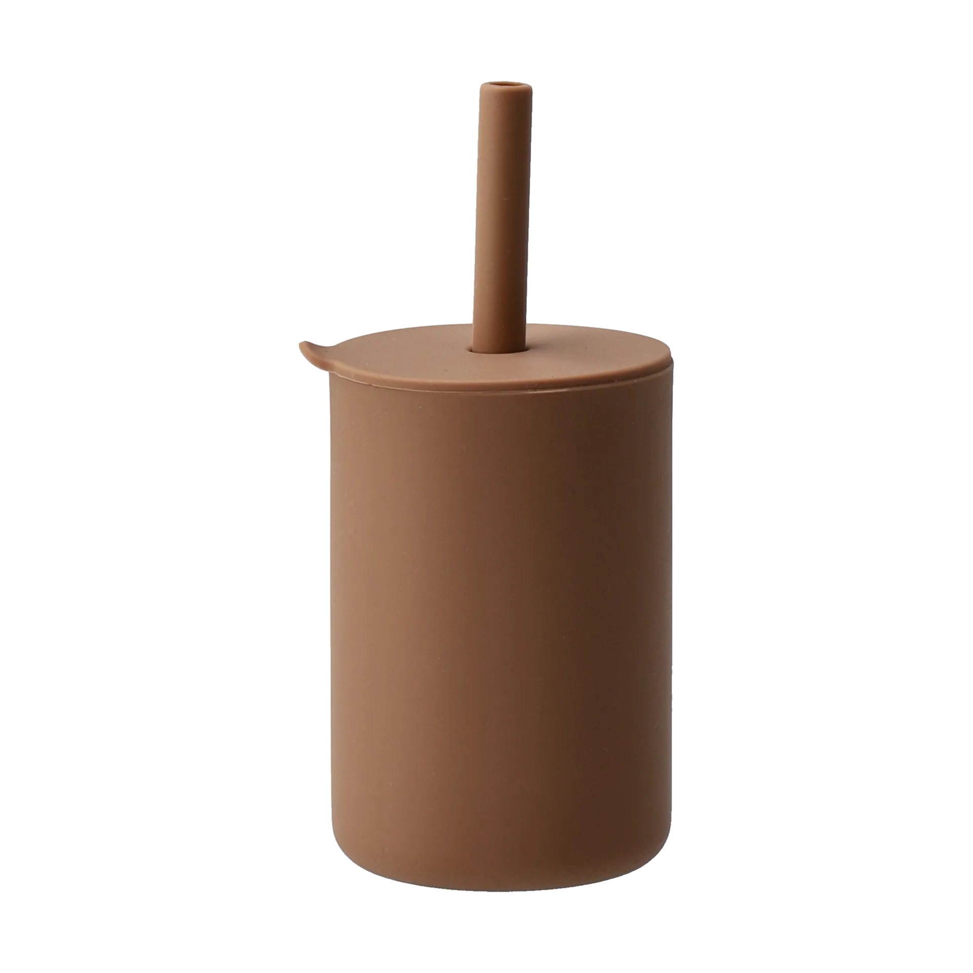 Tasse Vega avec paille en silicone, Noisette Scandi Living