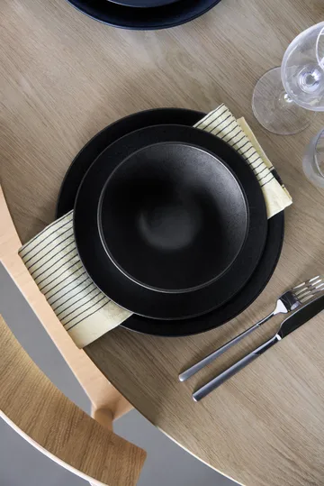 Terra assiette - Noir en grès, Ø22 cm - Scandi Living