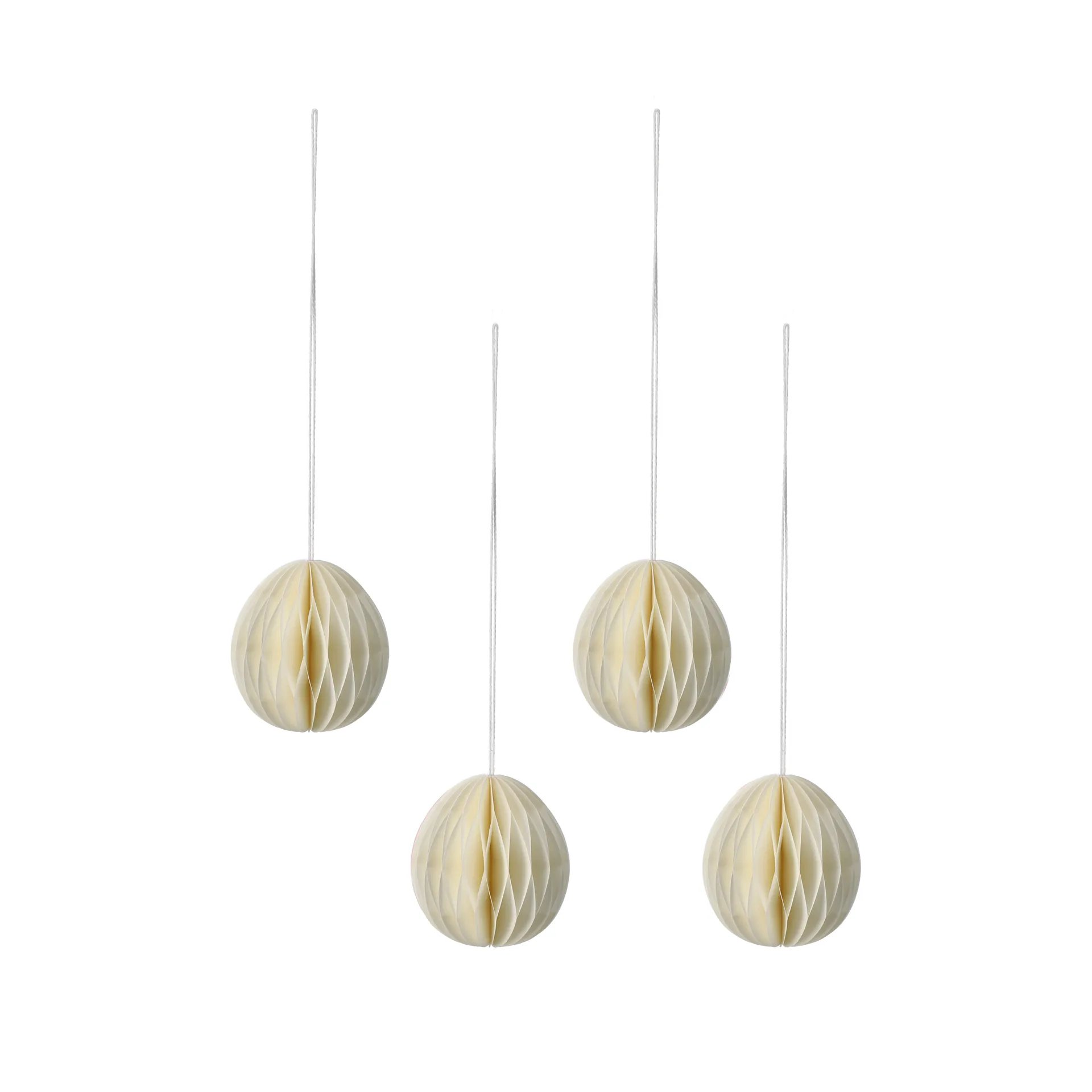 Œufs en papier Brooding 7 cm lot de 6, Blanc Scandi Living