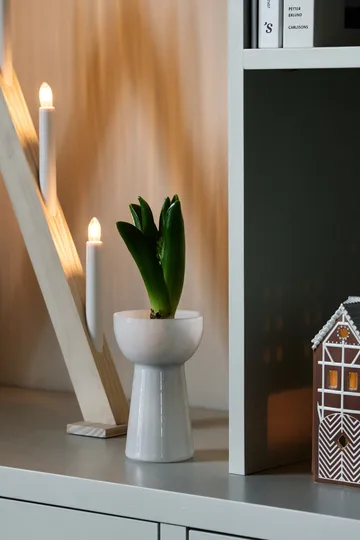 Vase à jacinthe Petal 14 cm - Blanc - Scandi Living
