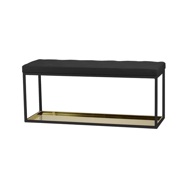 Banc 11 - Noir-cuir noir-plaque en laiton - Scherlin