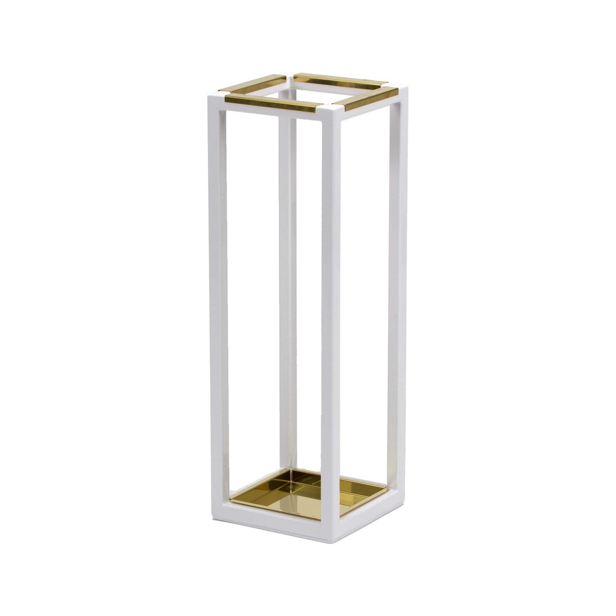 Scherlin Porte-parapluie 2 blanc/laiton | Design Scandinave | Porte-parapluies | Blanc
