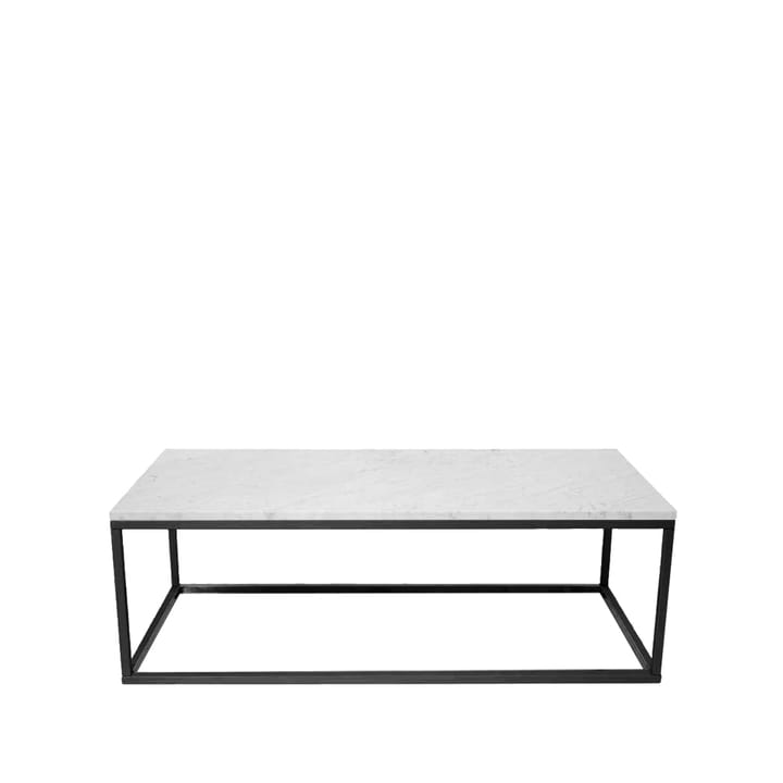 Table basse 11 - marbre blanc, structure laquée noir - Scherlin