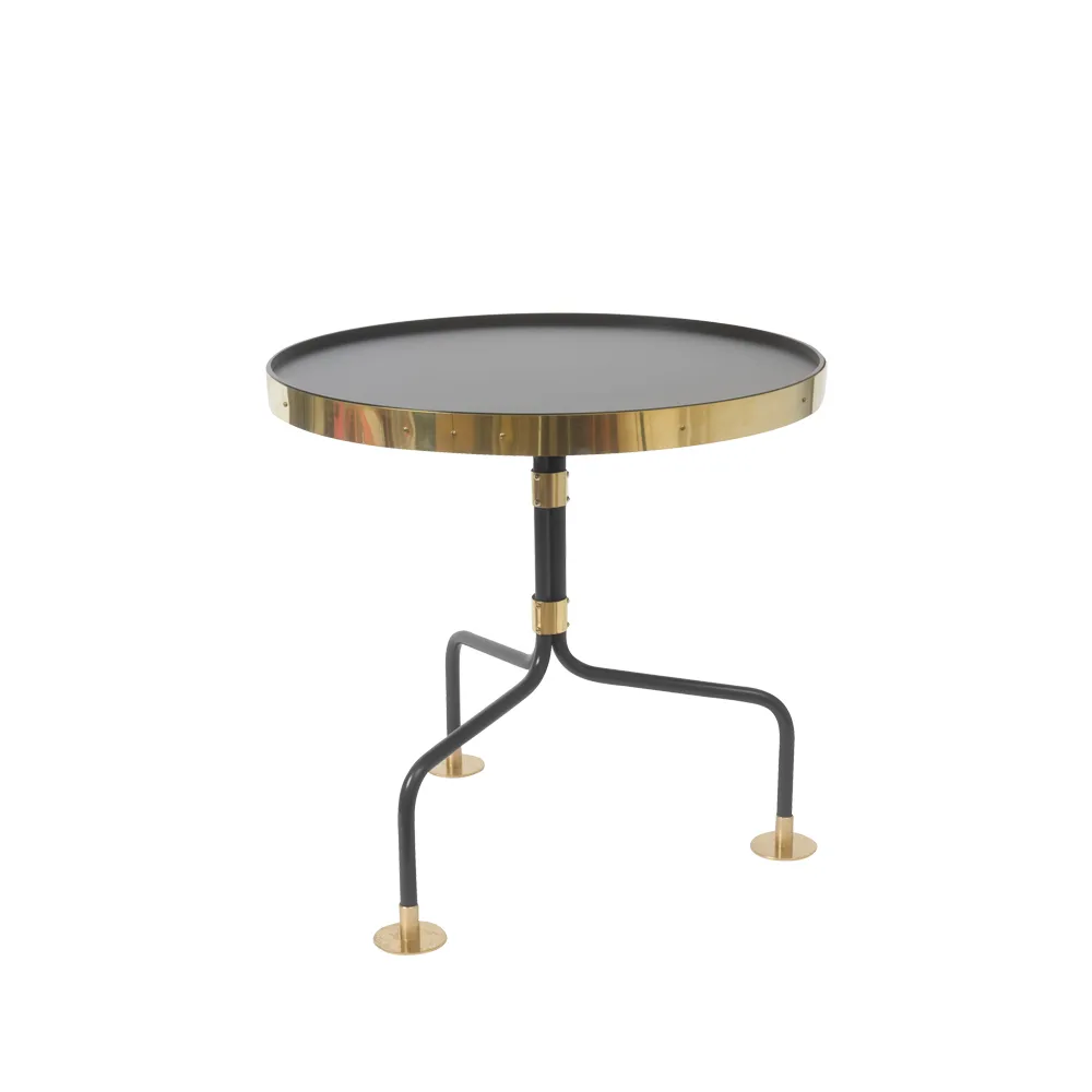 Table d'appoint 12, noir/laiton Scherlin