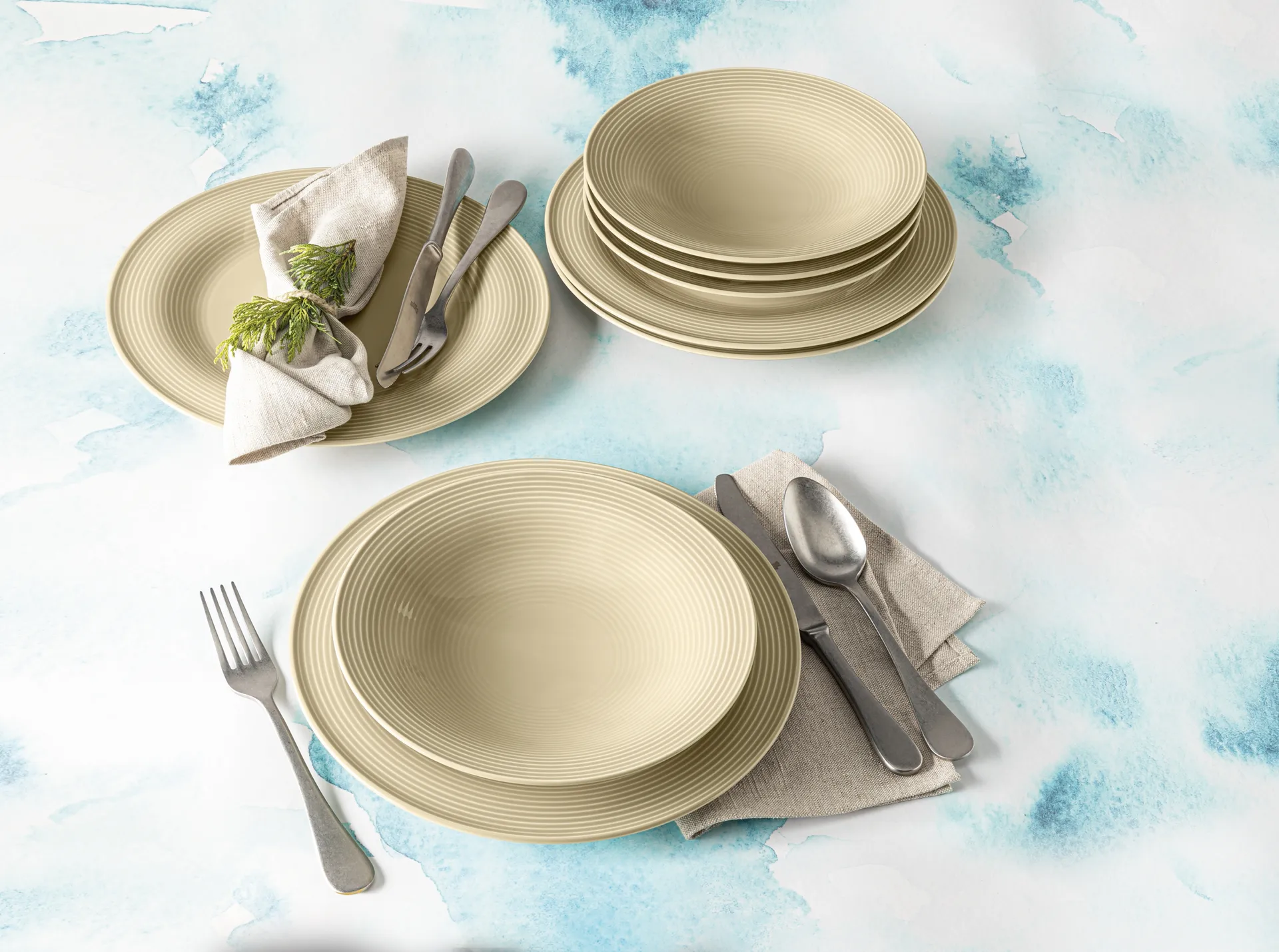 Service de table Beat 12 pièces, Beige sable Seltmann Weiden