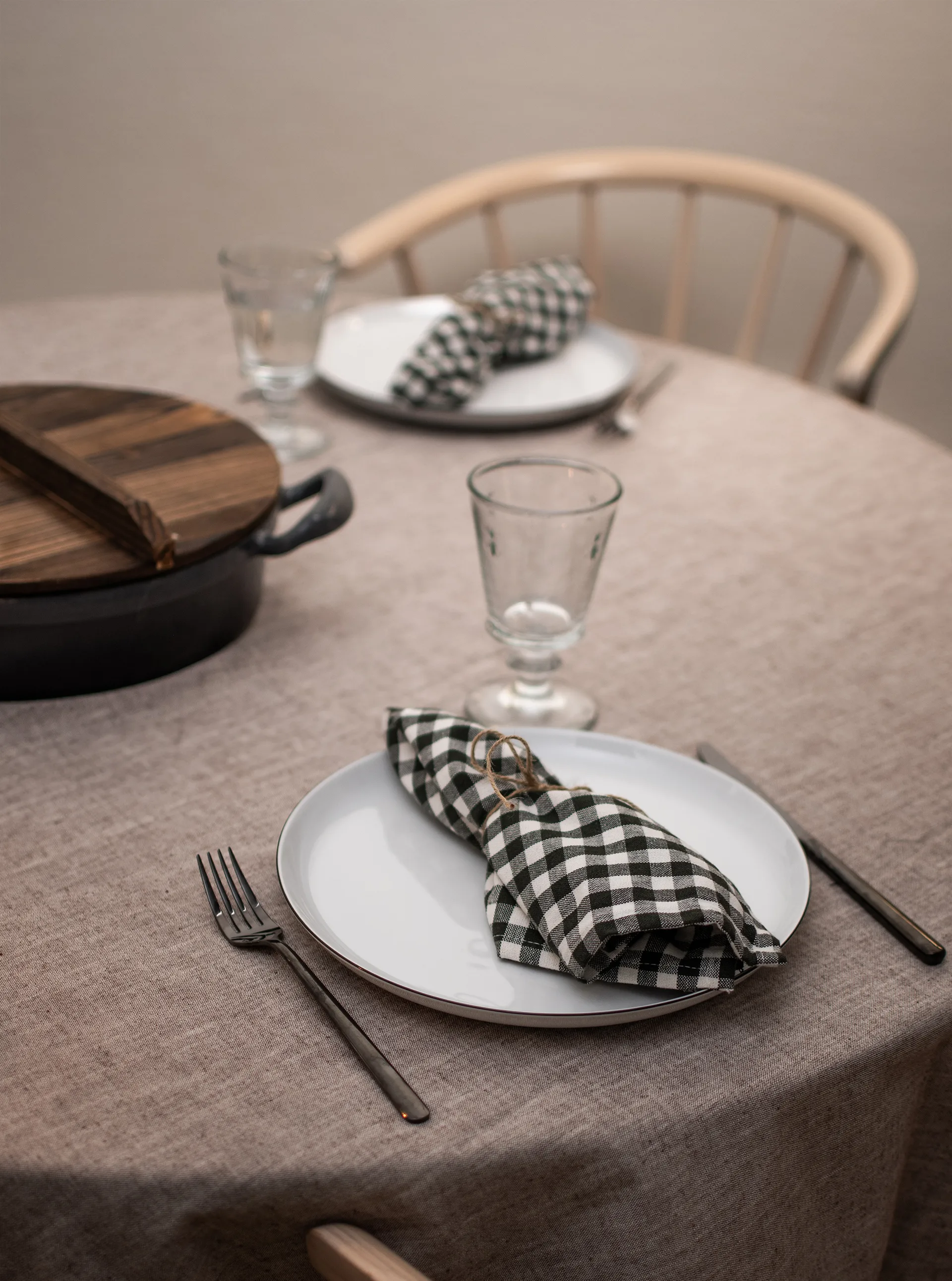 Service de table Lido black line 12 pièces, Blanc à bordure noire Seltmann Weiden