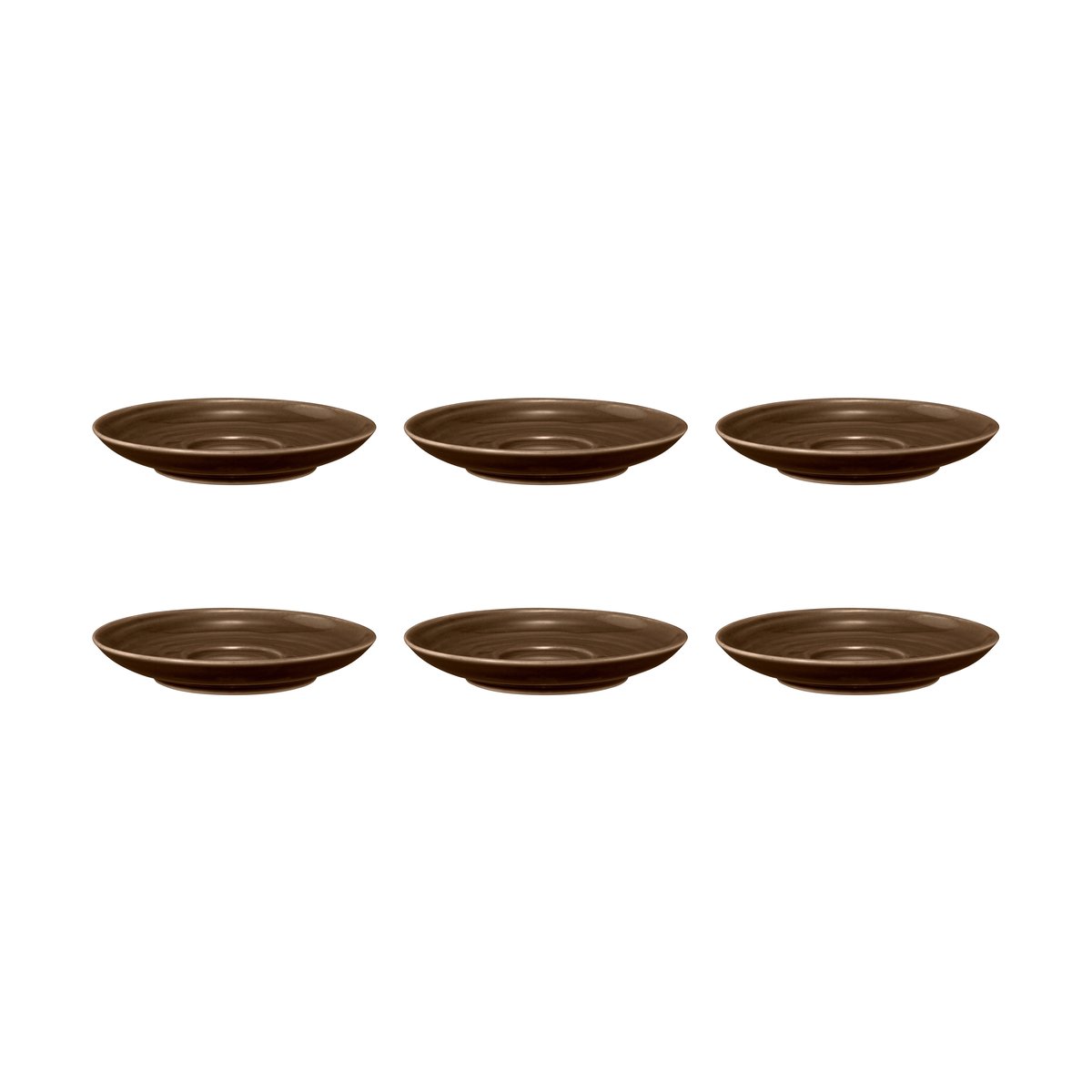 seltmann weiden soucoupe à café terra ø 12 cm, lot de 6 earth brown