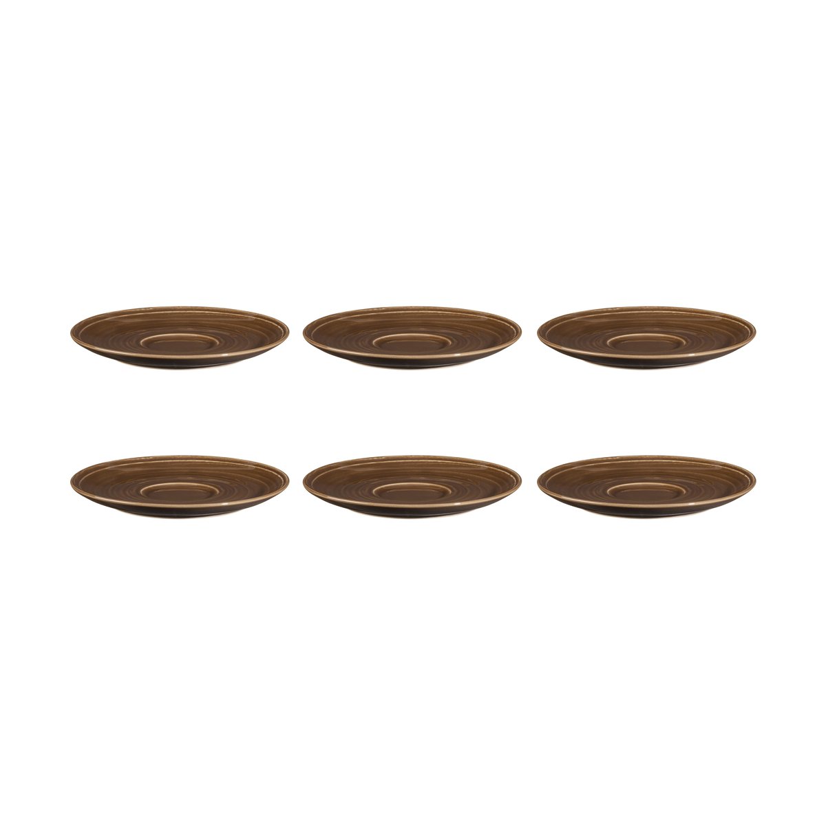 Seltmann Weiden Soucoupe à café Terra o 16,1 cm, lot de 6 Earth Brown