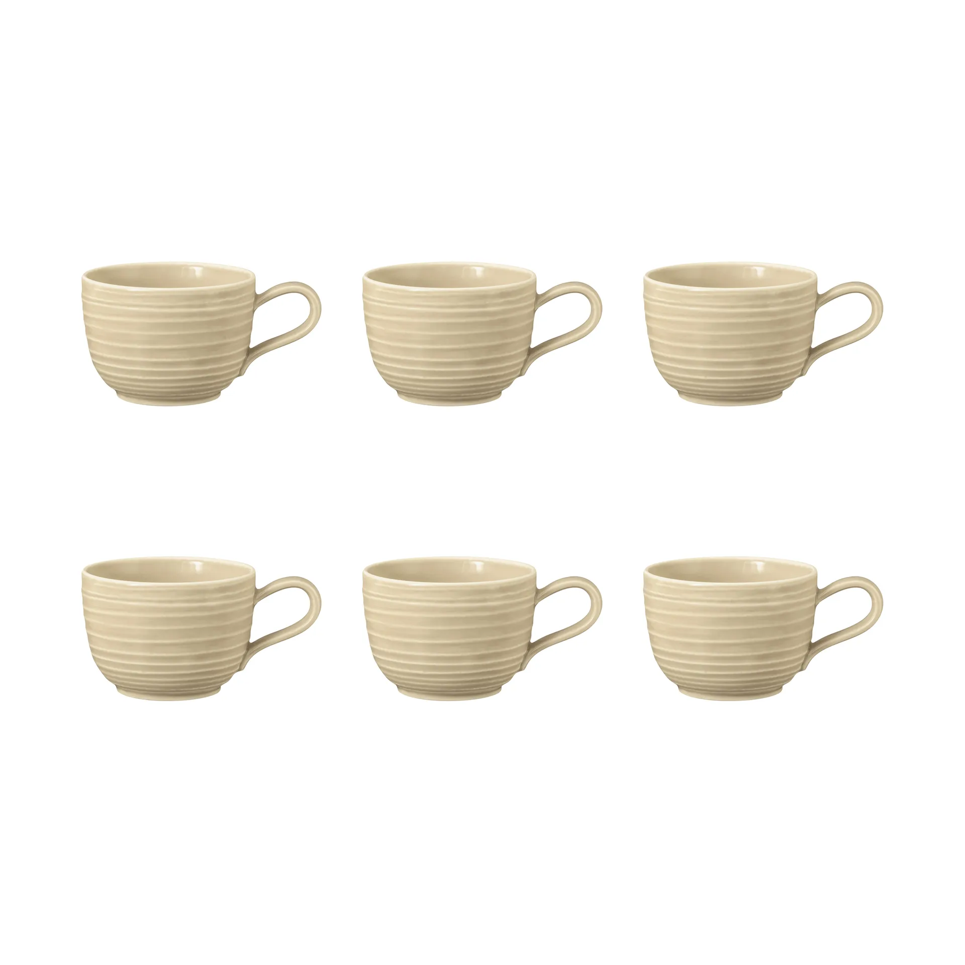 Tasse Terra 20 cl, lot de 6, Sand Beige Seltmann Weiden