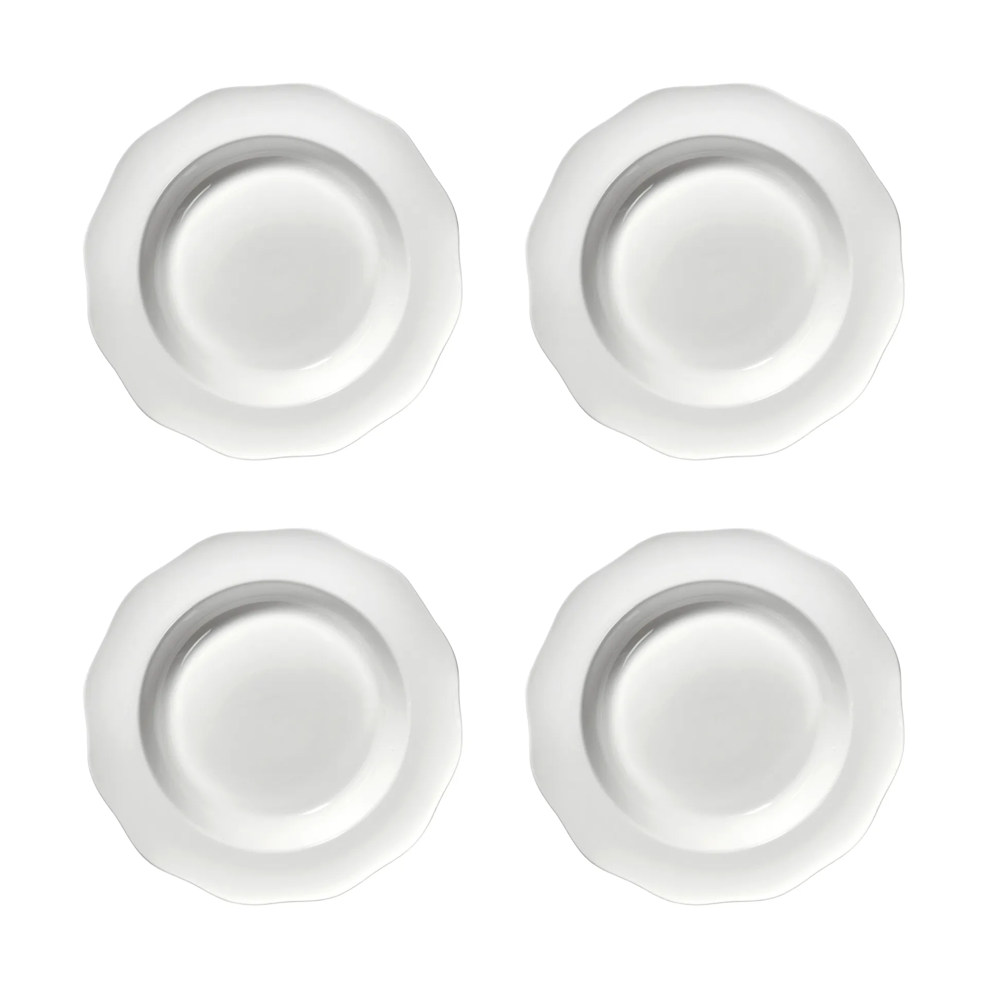 Assiette à pâtes Silhouette Ø22 cm lot de 4, Blanc Serax