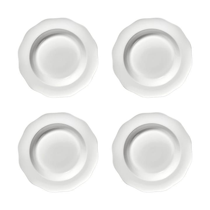 Assiette à pâtes Silhouette Ø22 cm lot de 4 - Blanc - Serax
