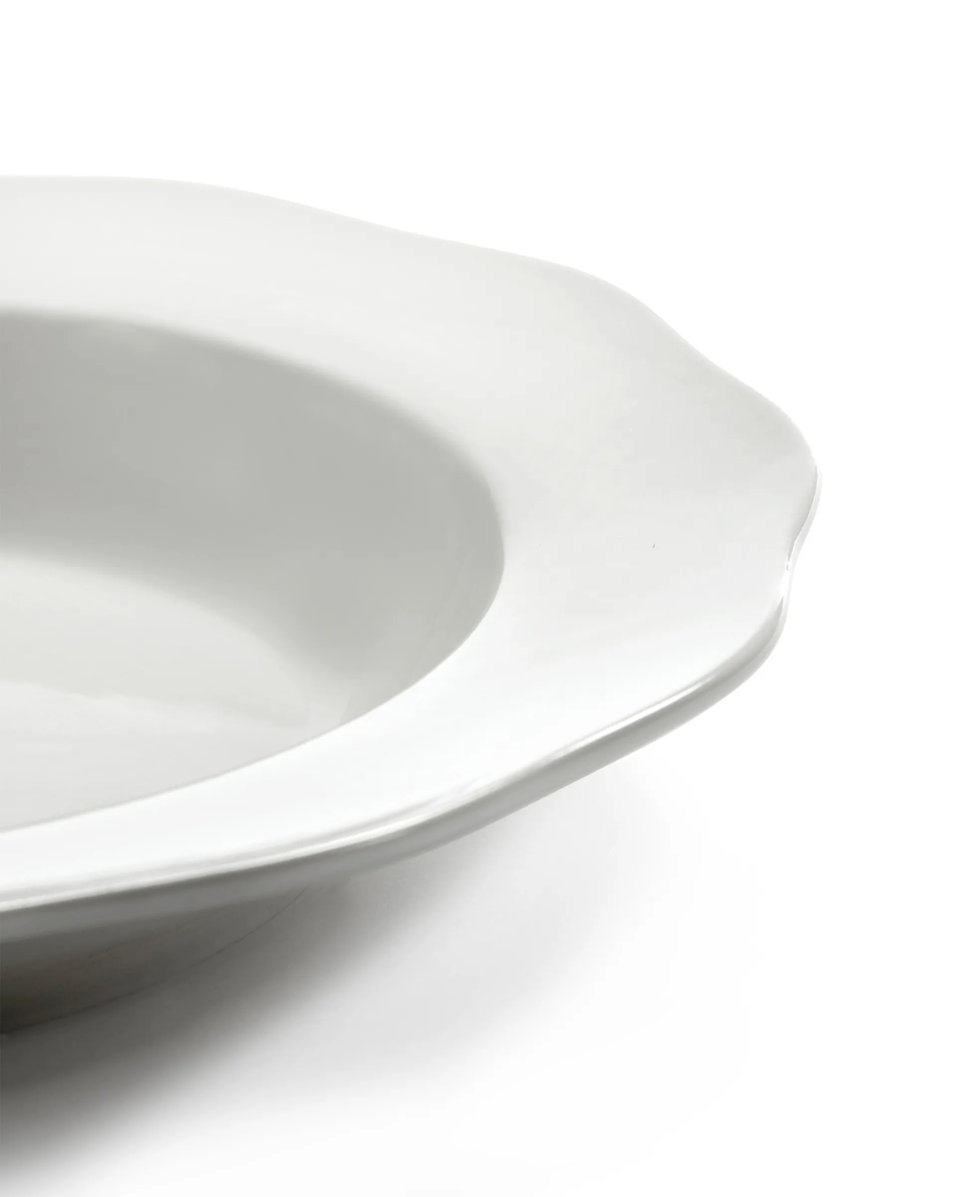 Assiette à pâtes Silhouette Ø22 cm lot de 4, Blanc Serax