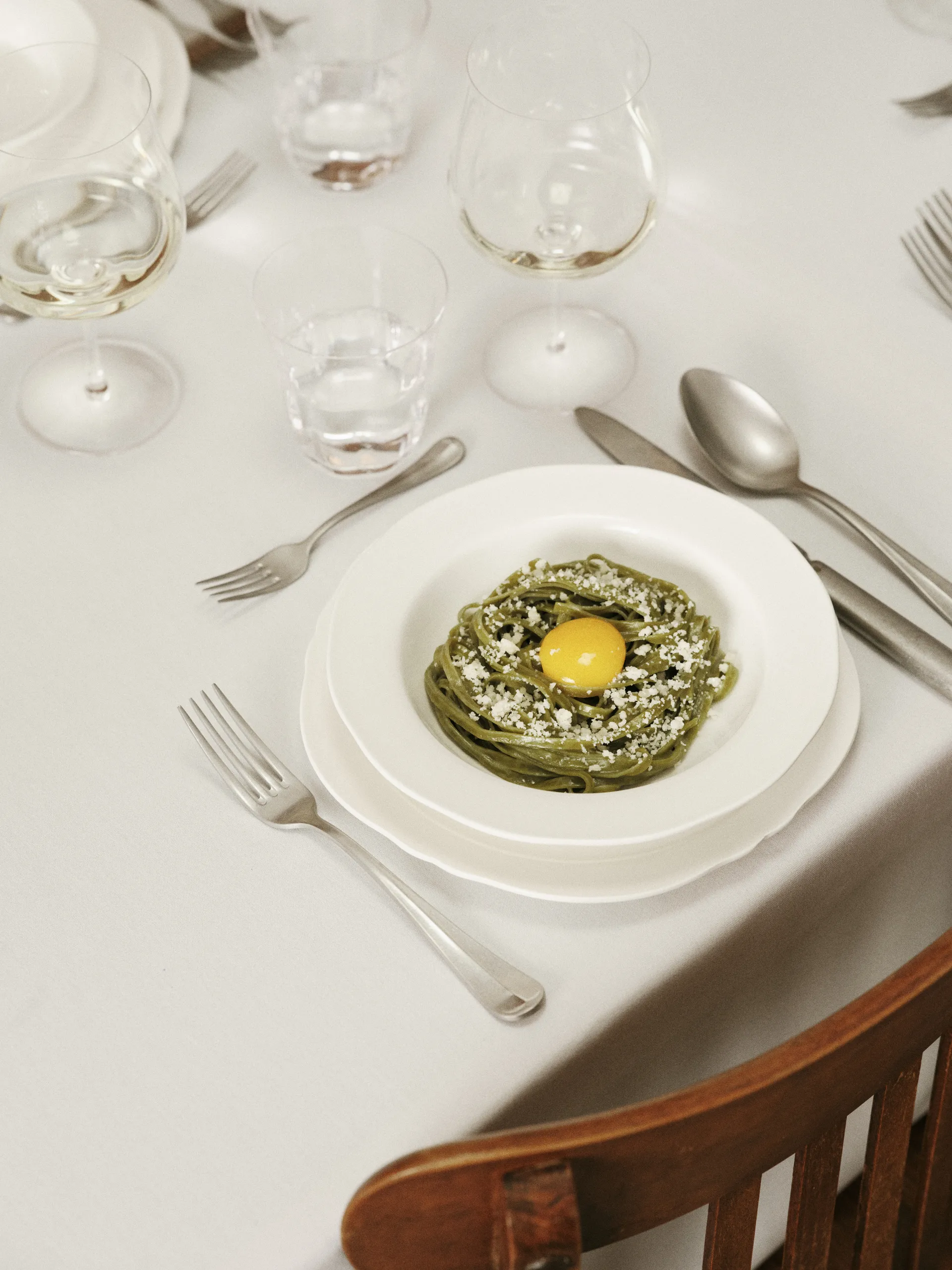 Assiette à pâtes Silhouette Ø22 cm lot de 4, Blanc Serax