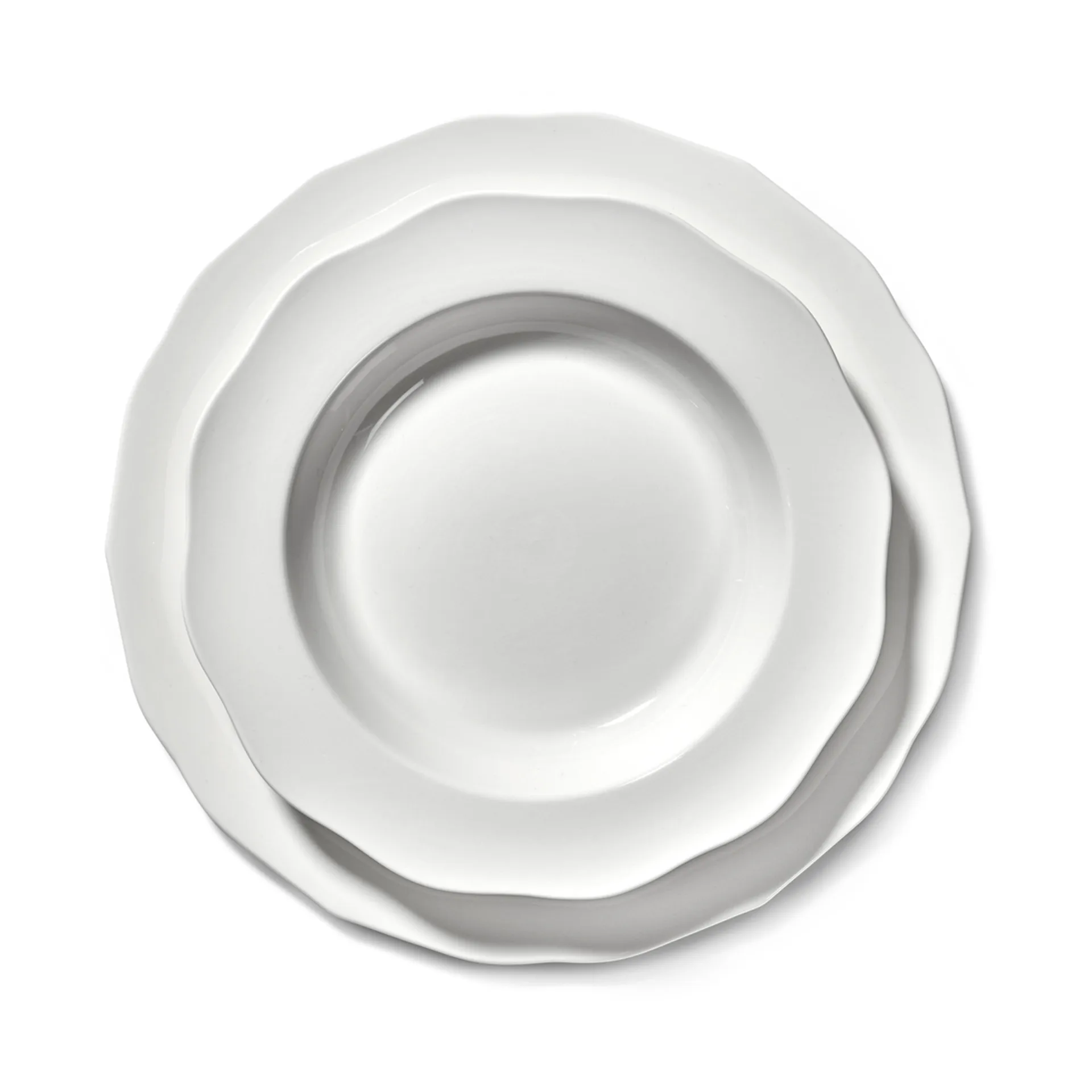 Assiette à pâtes Silhouette Ø22 cm lot de 4, Blanc Serax