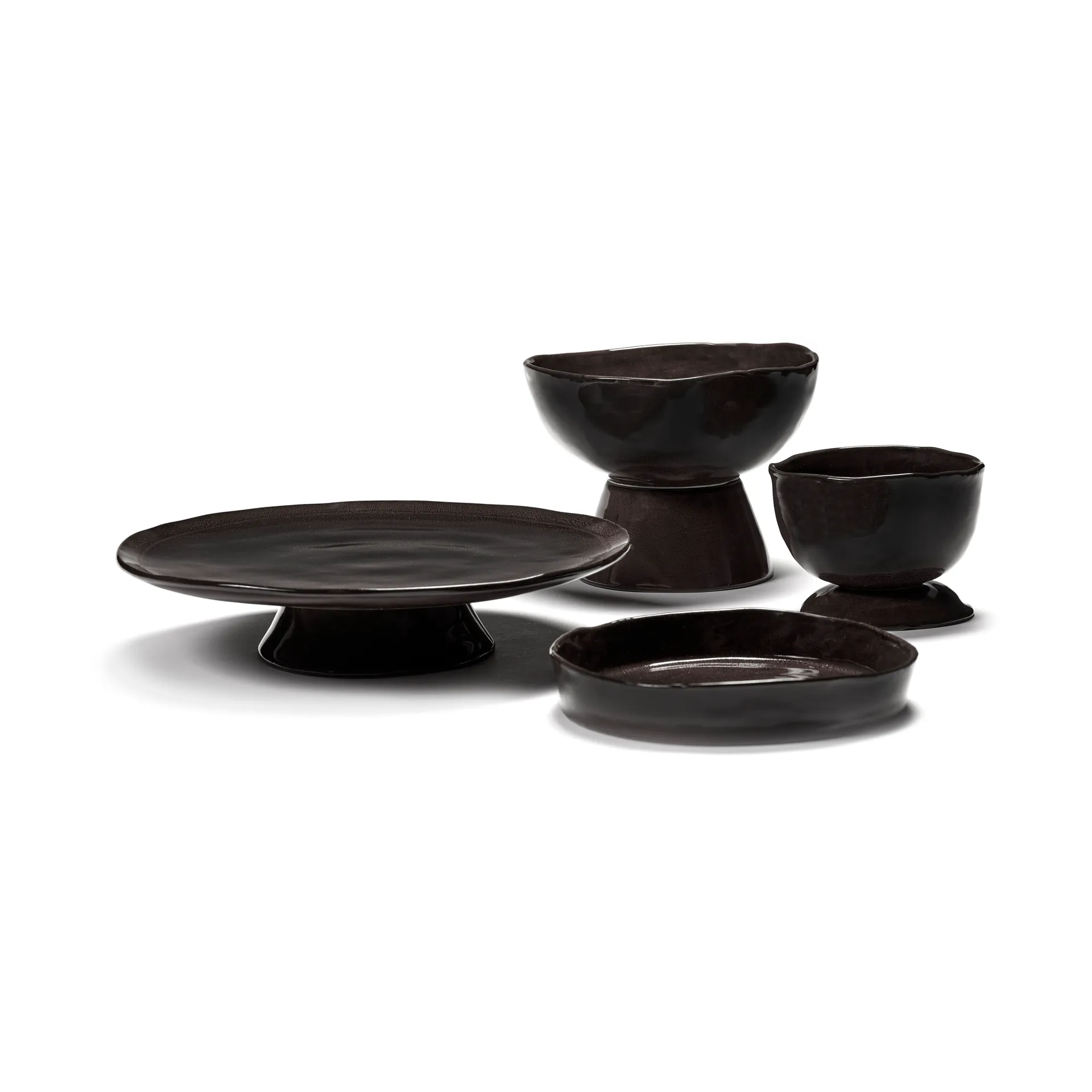 Assiette creuse La Mère Ø20 cm lot de 2, Dark brown Serax