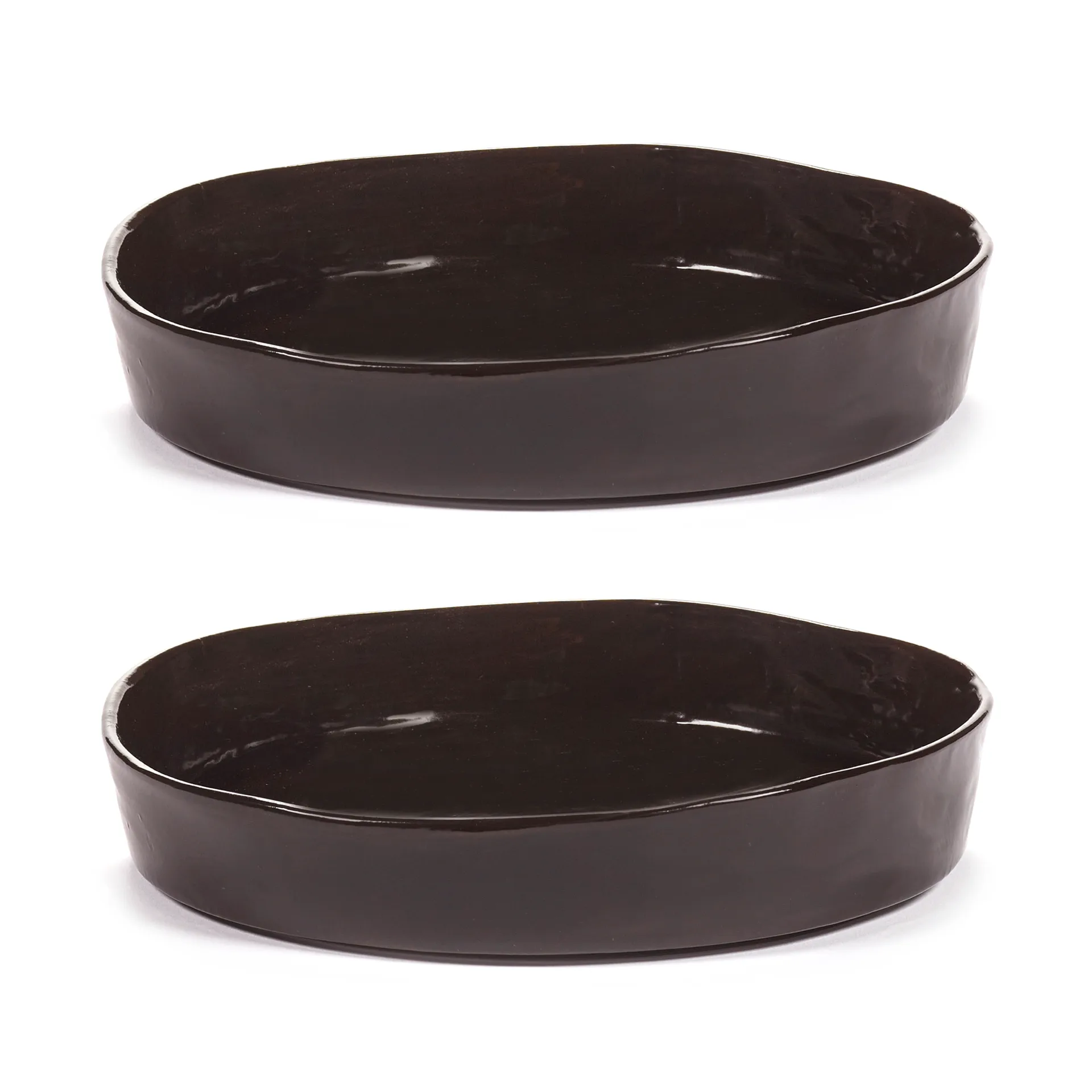 Assiette creuse La Mère Ø23 cm lot de 2, Dark brown Serax