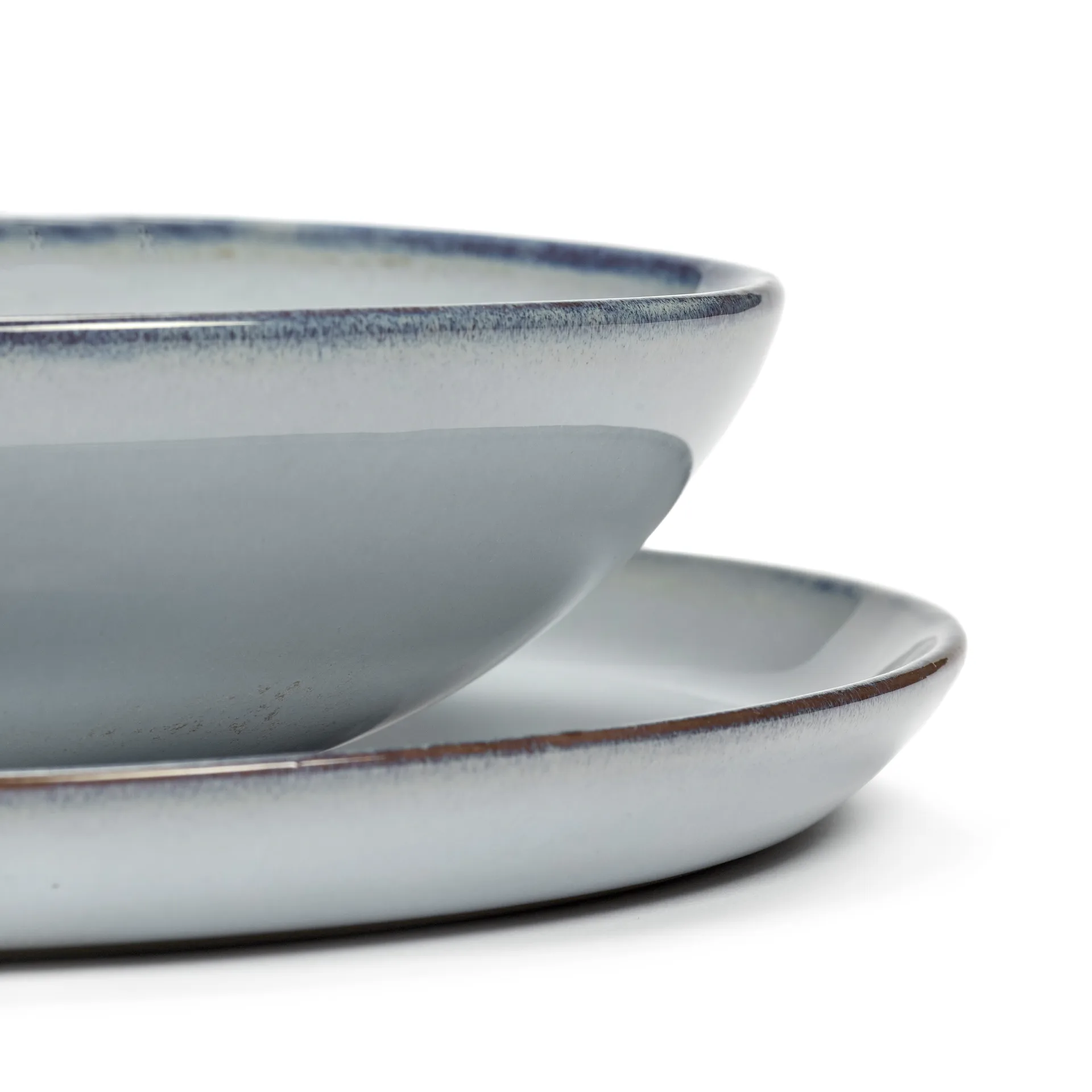 Assiette creuse Pure Blue Glazed Ø19,5 cm, Bleu Serax