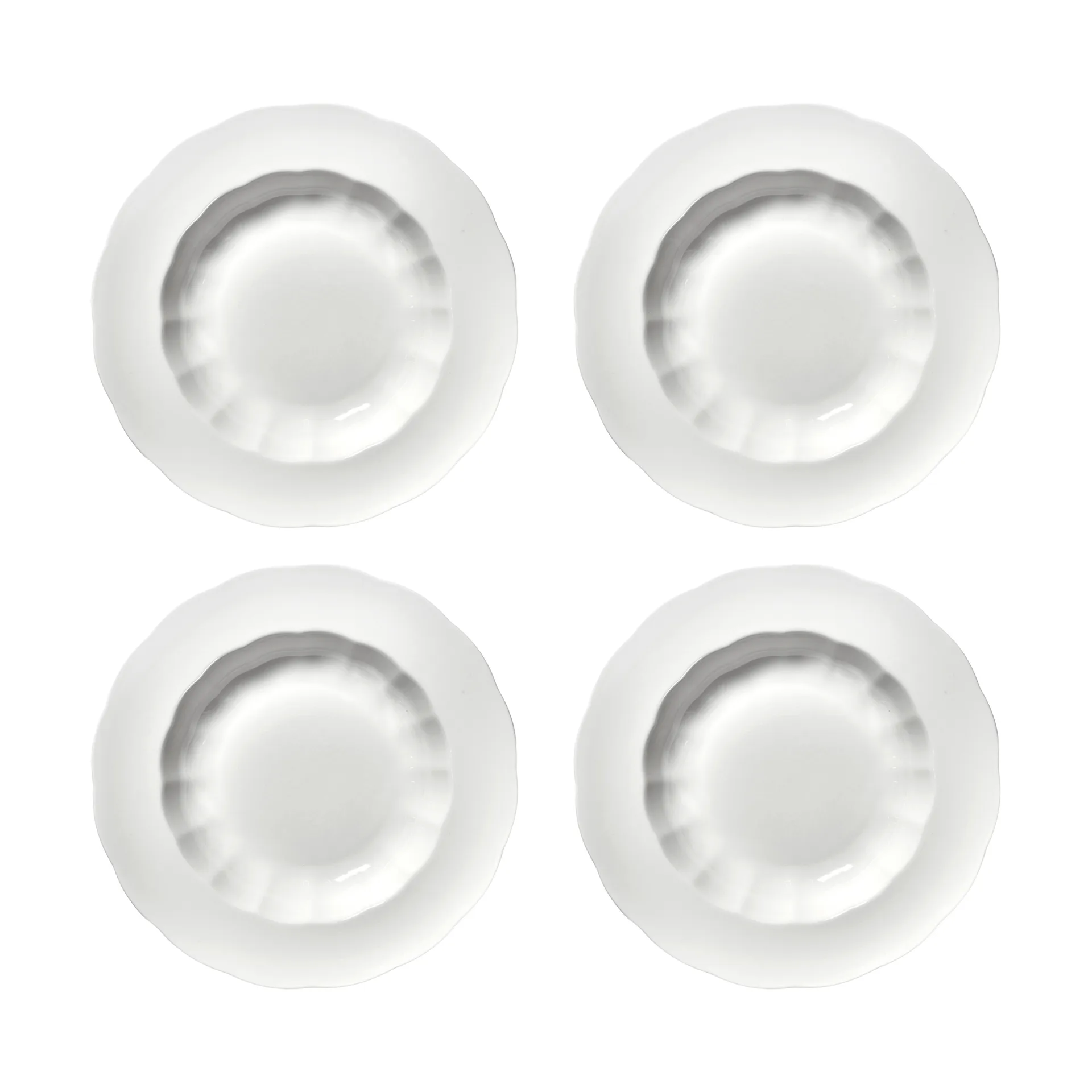 Assiette creuse Silhouette L Ø27 cm lot de 4, Blanc Serax