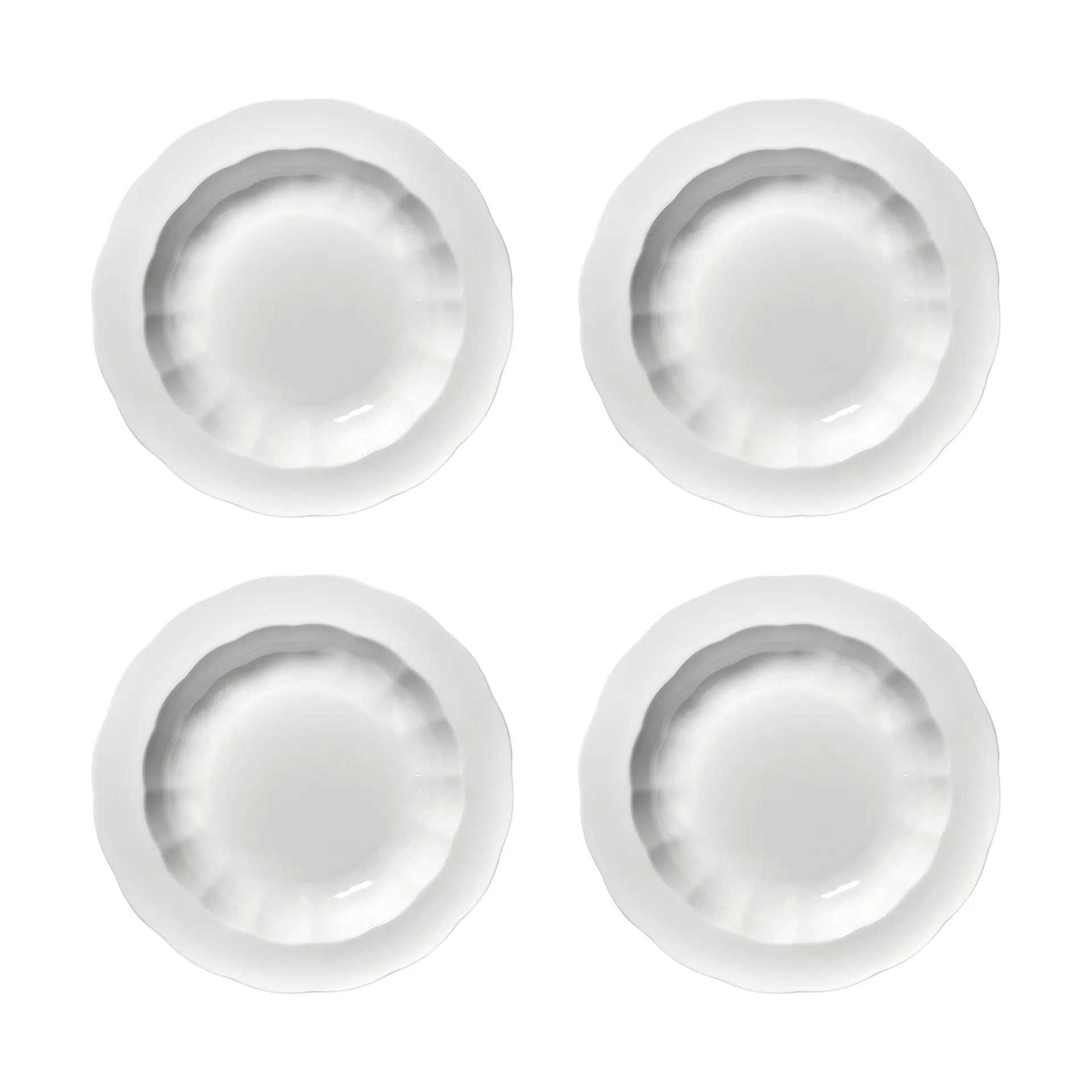 Assiette creuse Silhouette M Ø23,7 cm lot de 4, Blanc Serax