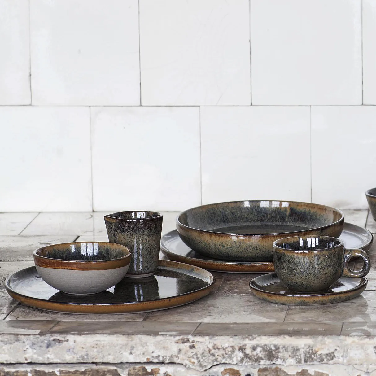 Assiette creuse Surface 23 cm, Indi grey Serax