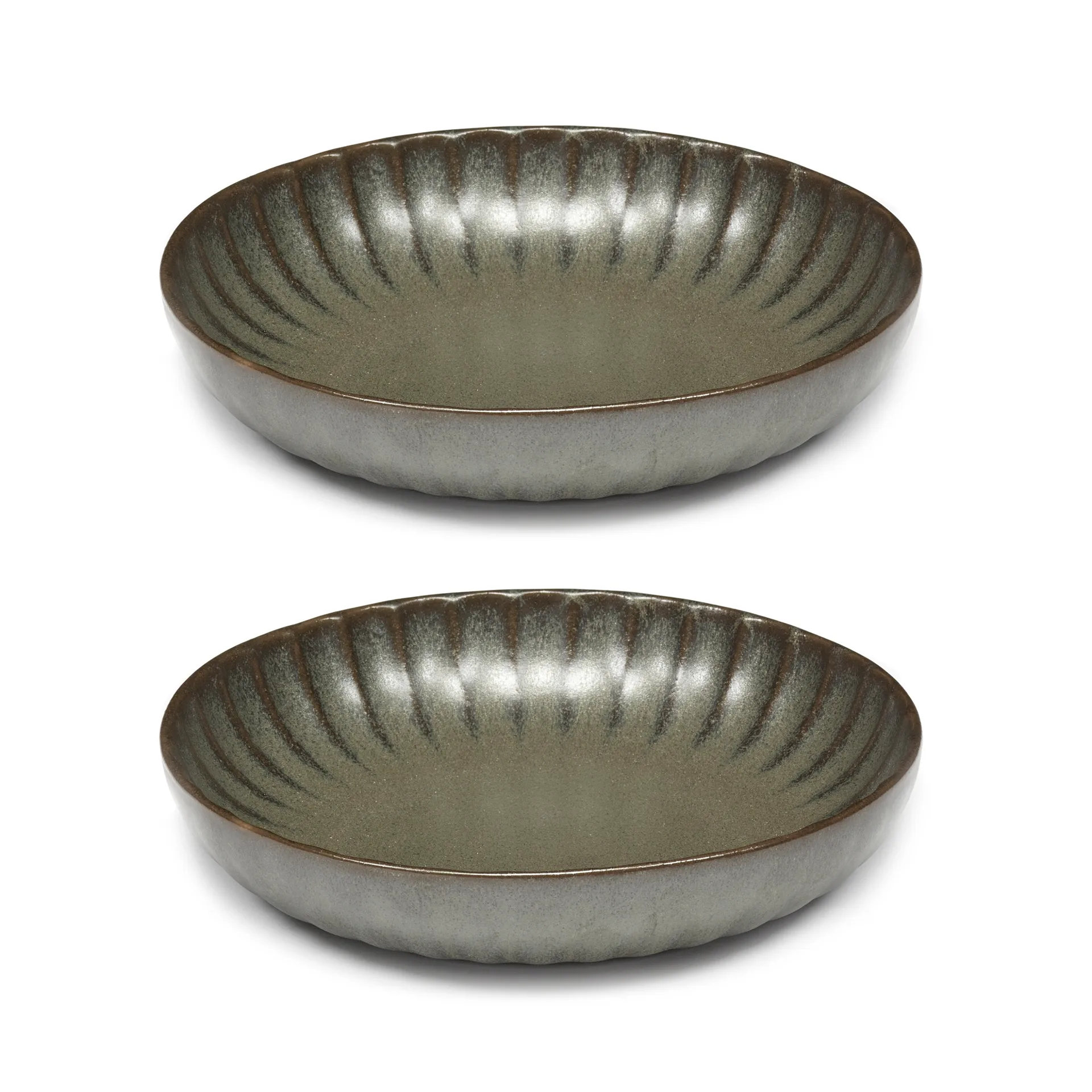 Assiette haute Inku, Ø19 cm, lot de 2, Green Serax