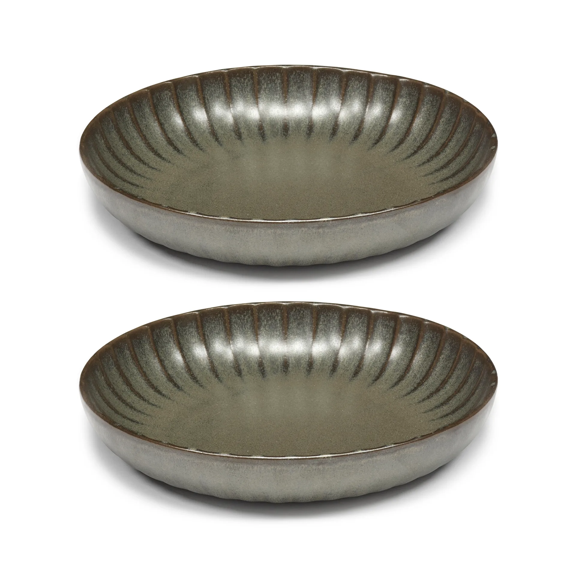 Assiette haute Inku L Ø23 cm, lot de 2, Green Serax