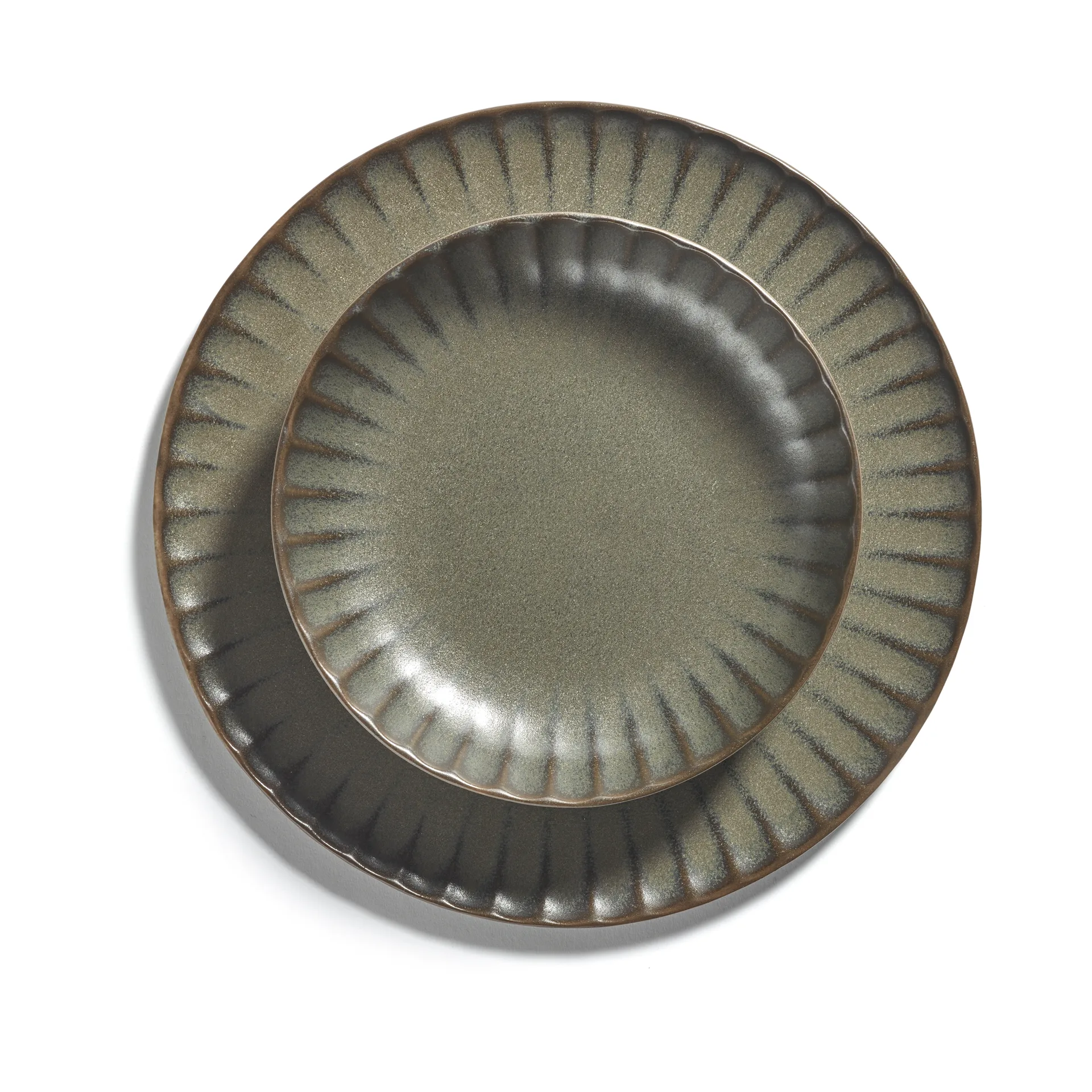 Assiette haute Inku L Ø23 cm, lot de 2, Green Serax