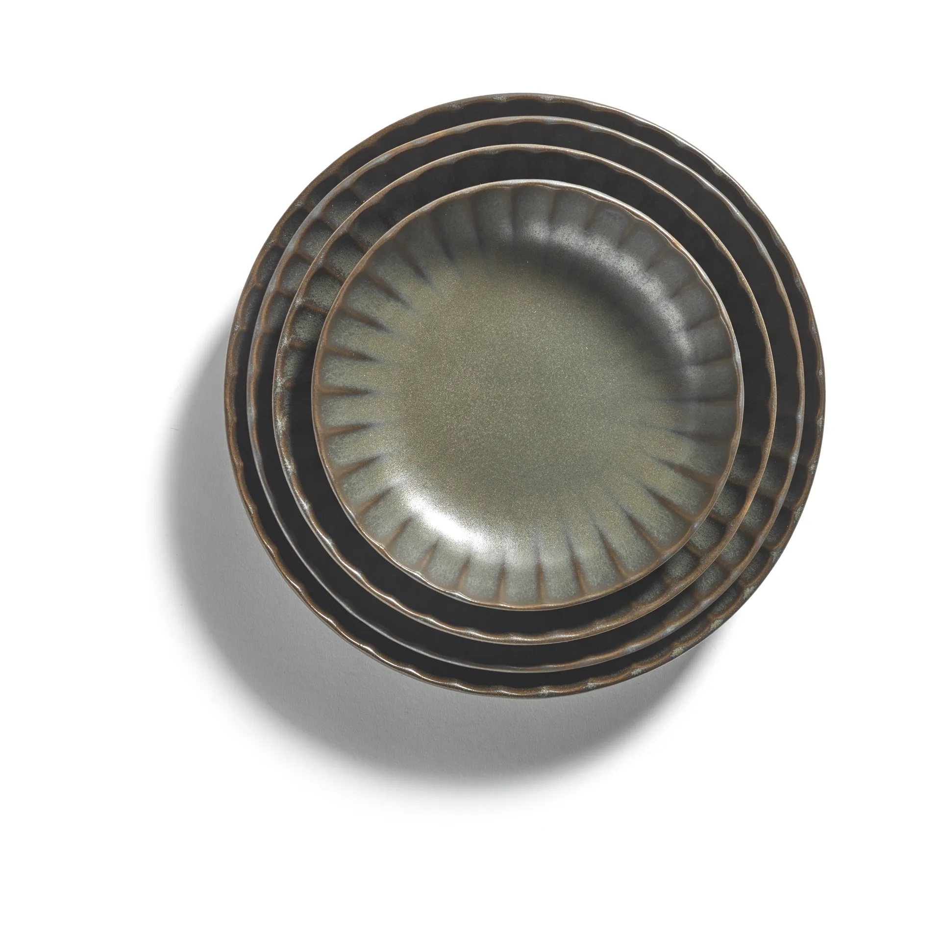 Assiette haute Inku M Ø21 cm, lot de 2., Green Serax