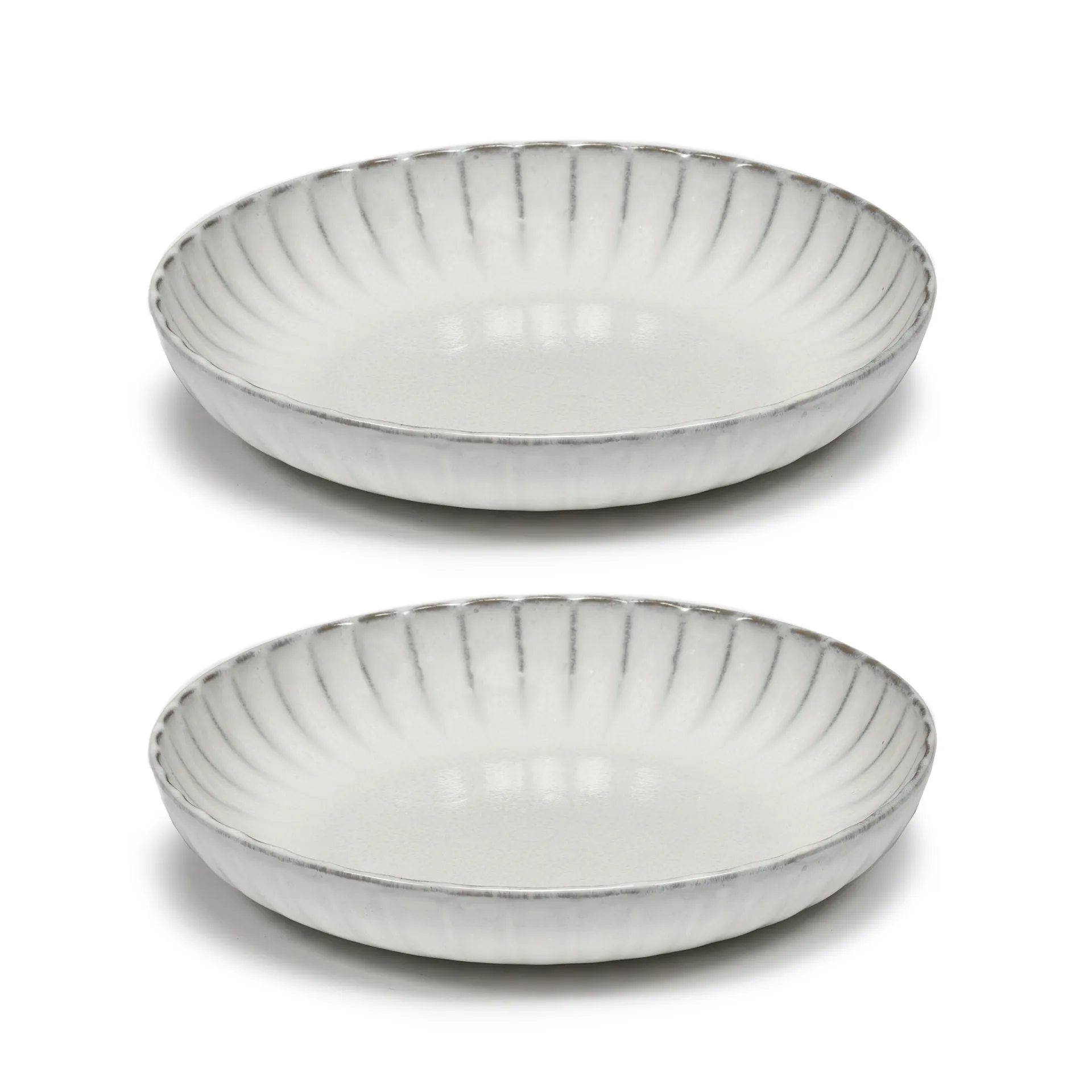 Assiette haute Inku M Ø21 cm, lot de 2., White Serax