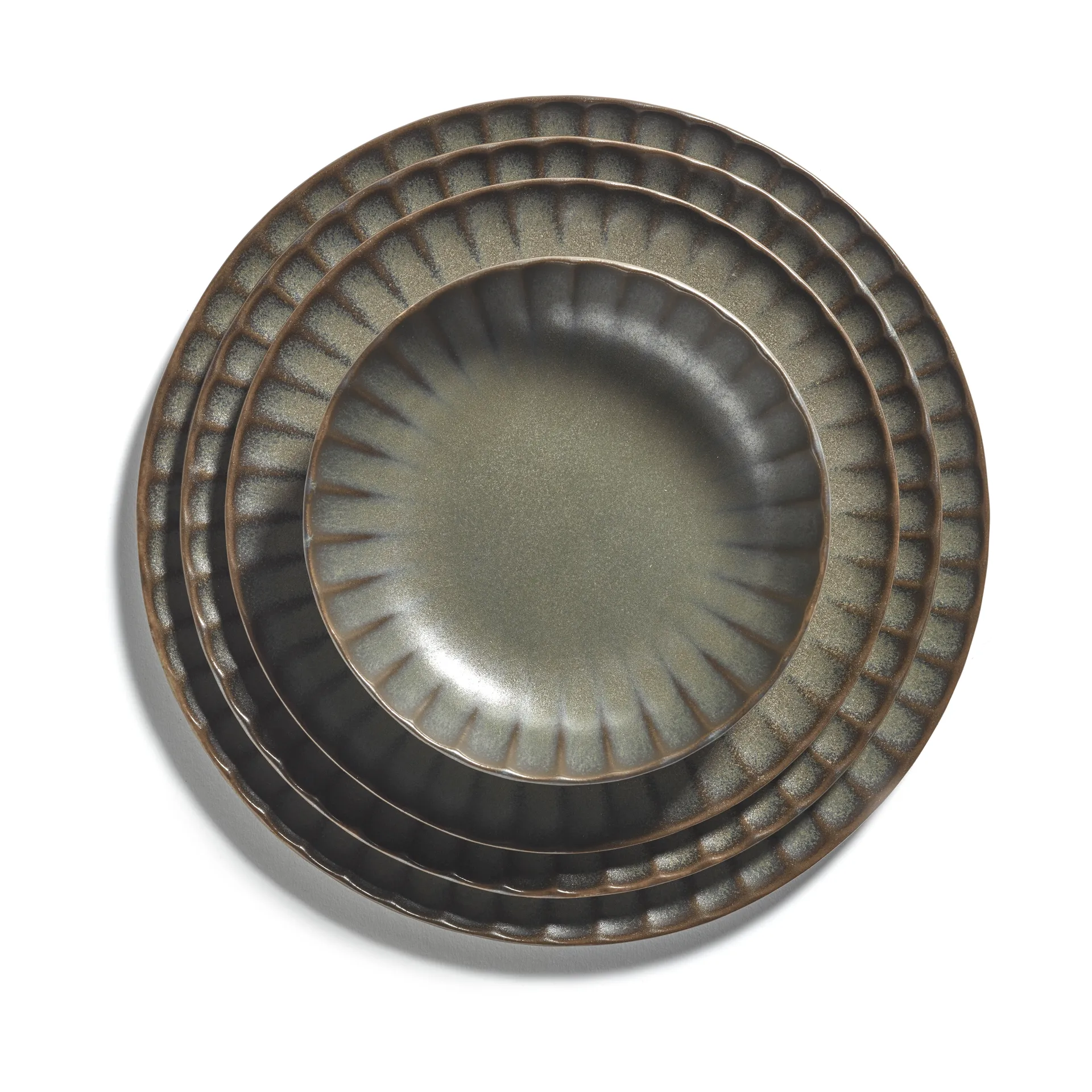 Assiette haute Inku XS Ø16 cm, lot de 2, Green Serax